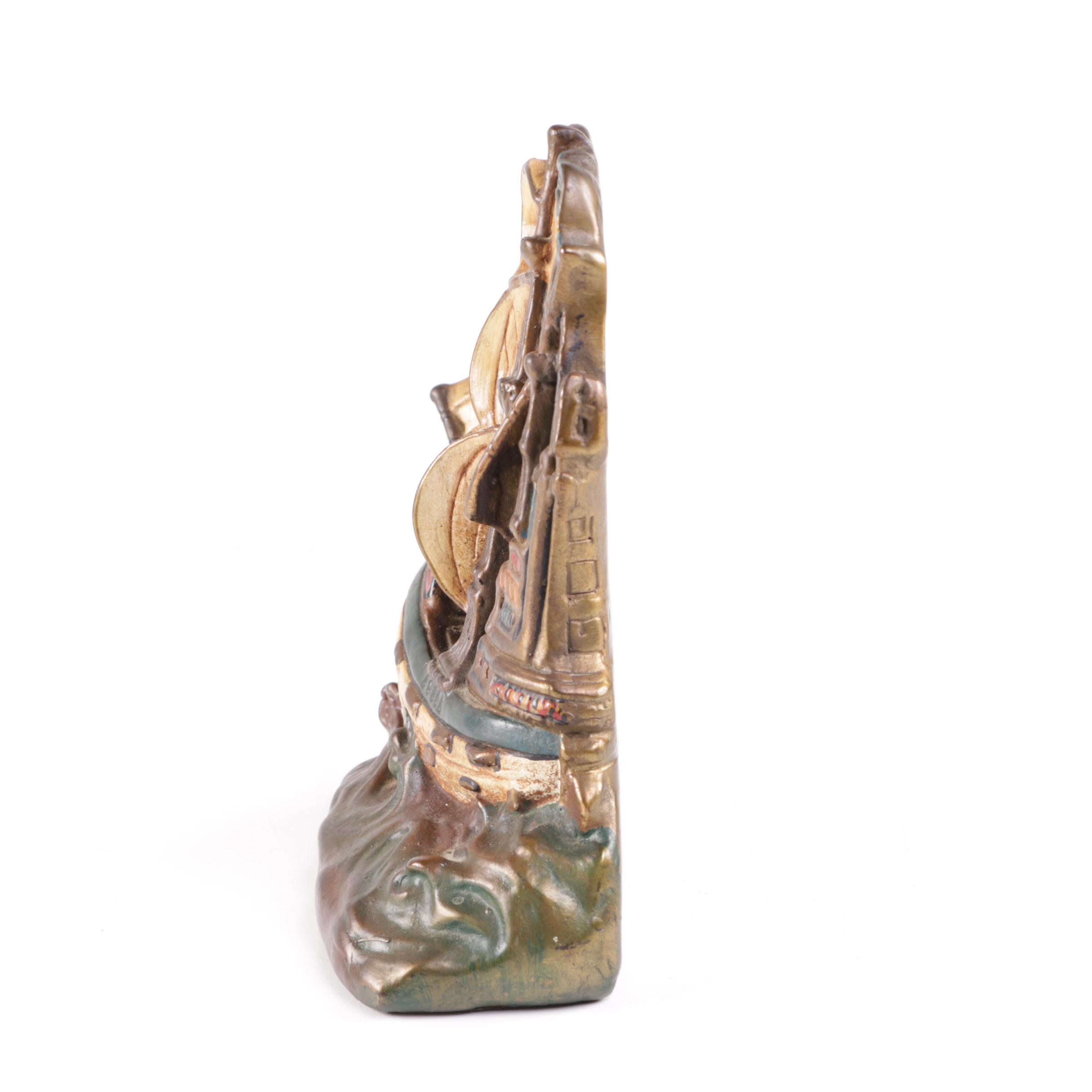 Single "Invincible Armada" Bookend by Armor Bronze