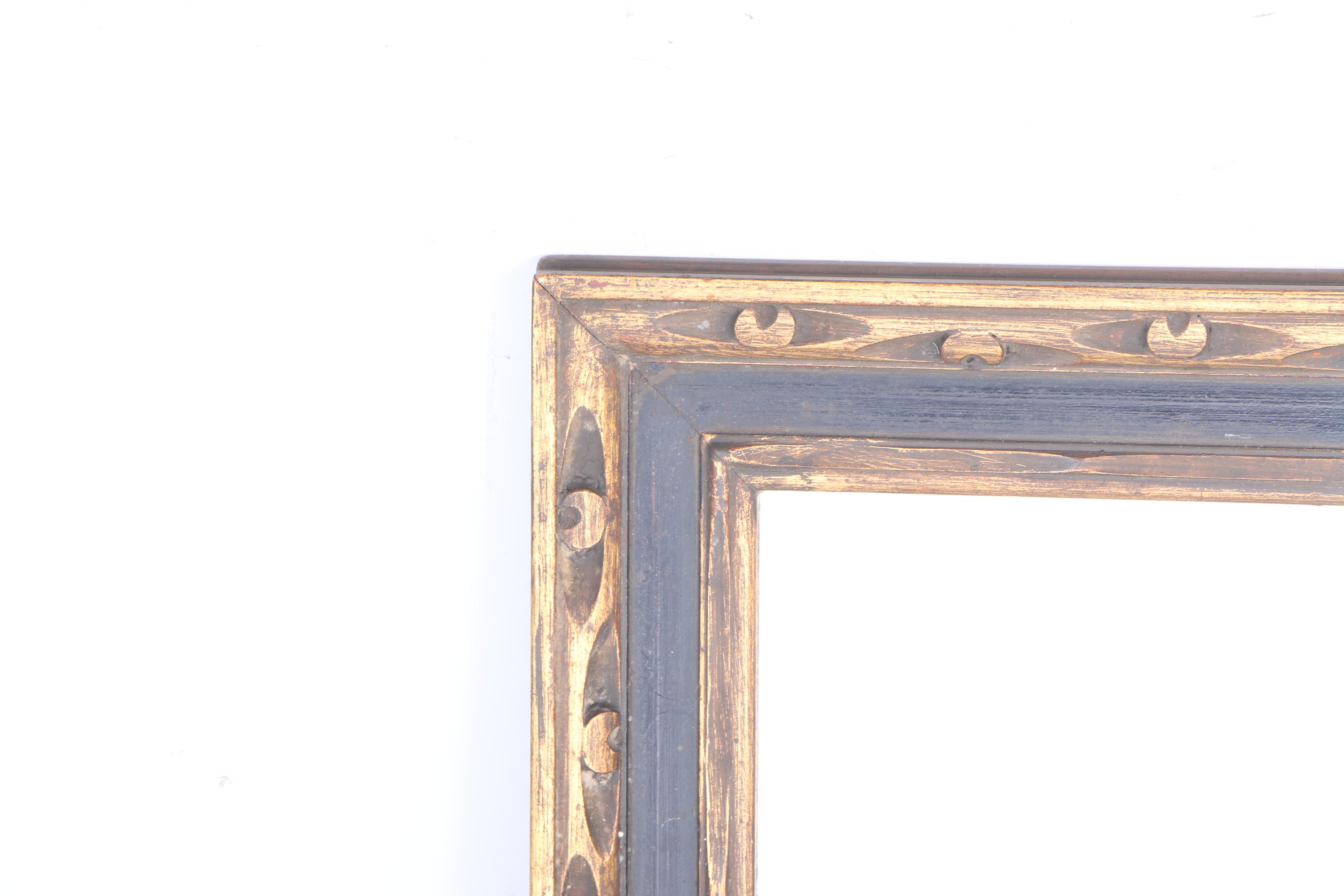 Painted and Distressed Wood Framed Mirror