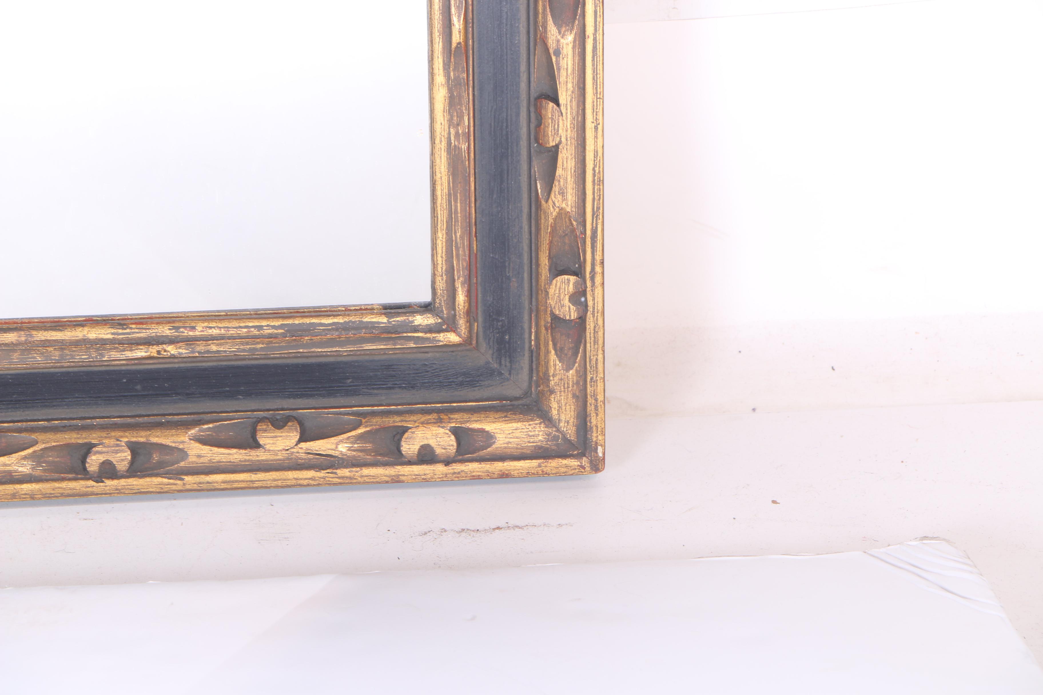 Painted and Distressed Wood Framed Mirror