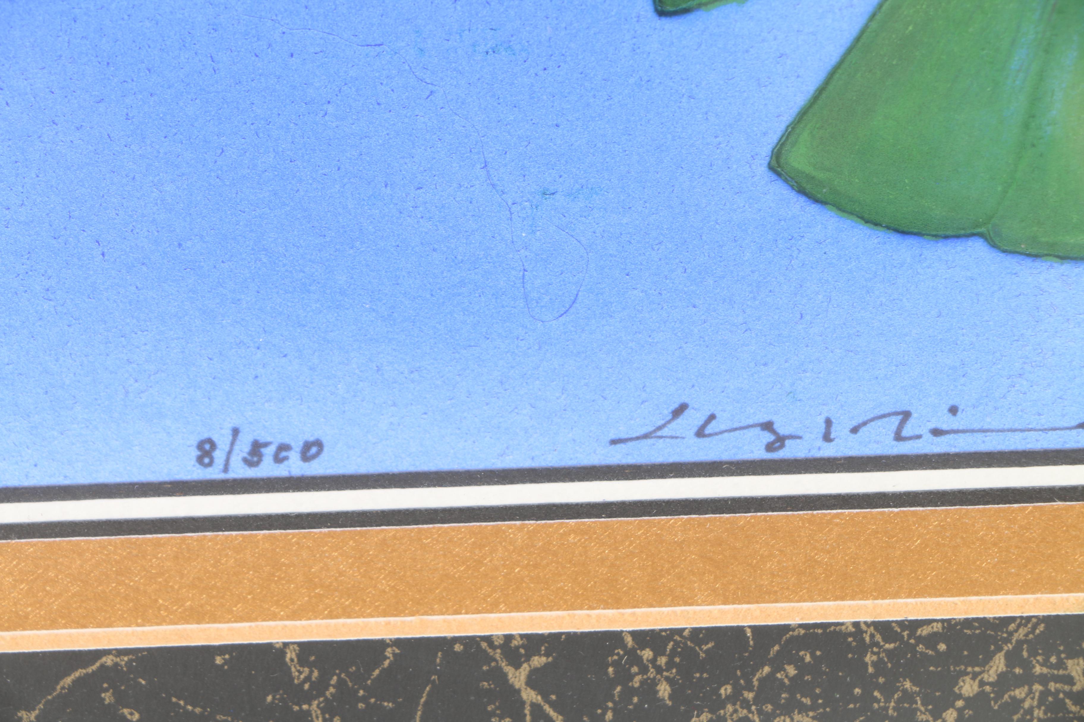 Chong Lim Limited Edition Gouche Painting on Embossed Paper "Spotted Turtle"