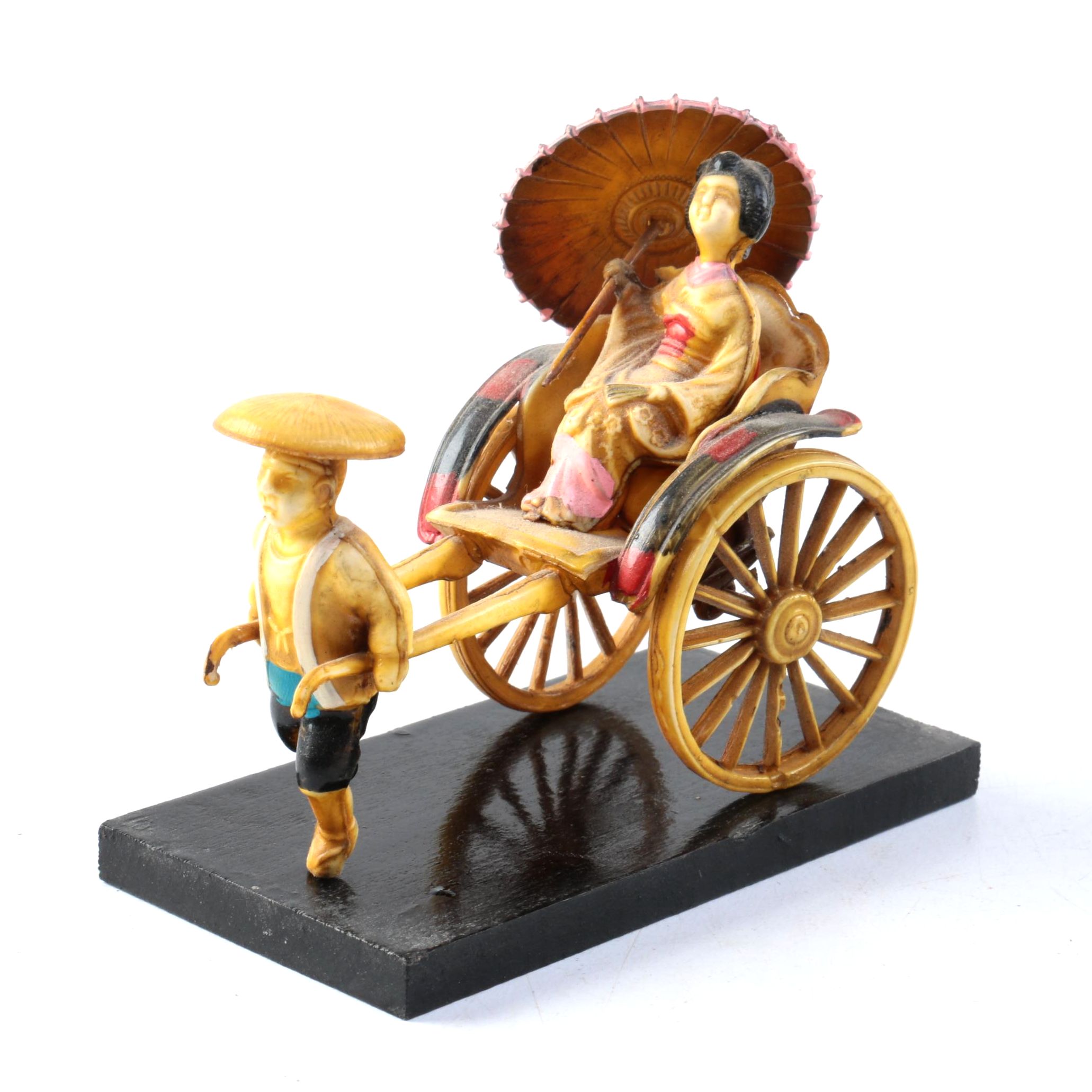 Vintage Japanese Trolley Cart Figurine