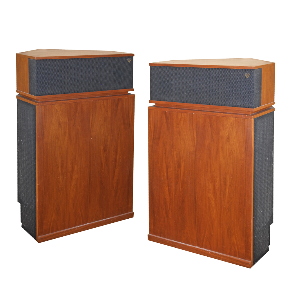 Pair of Vintage Klipschorn K-B-WL Floor Standing Corner Horn Speakers