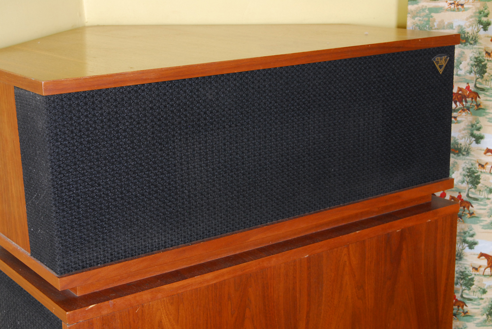 Pair of Vintage Klipschorn K-B-WL Floor Standing Corner Horn Speakers