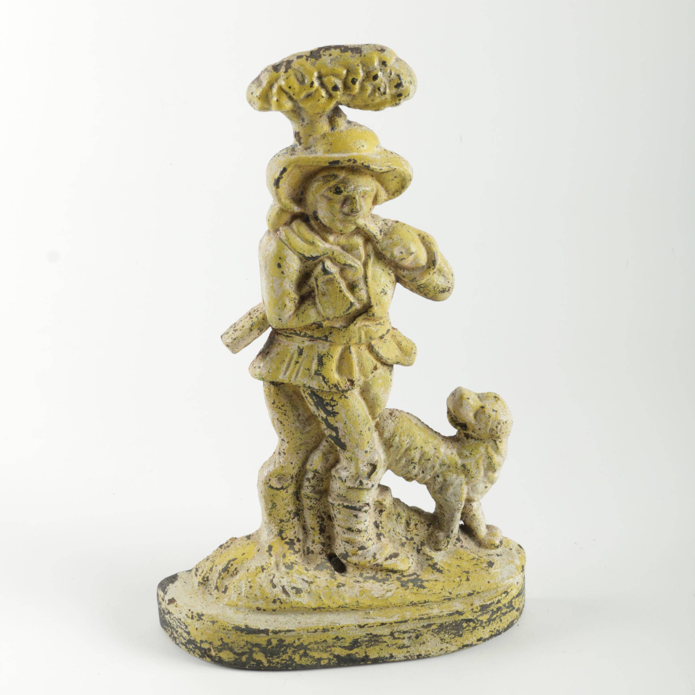 Vintage French Cast Iron Doorstop