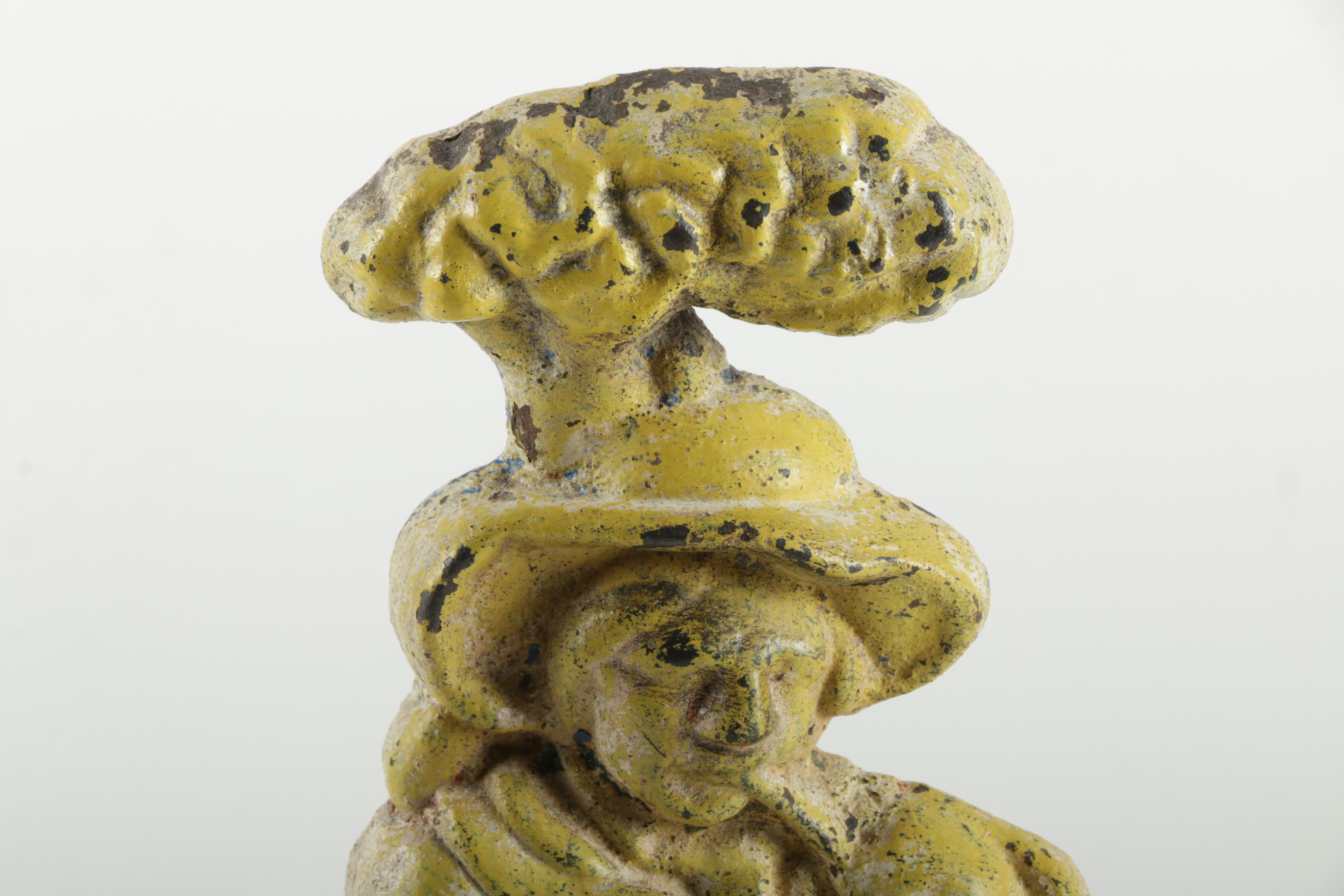 Vintage French Cast Iron Doorstop