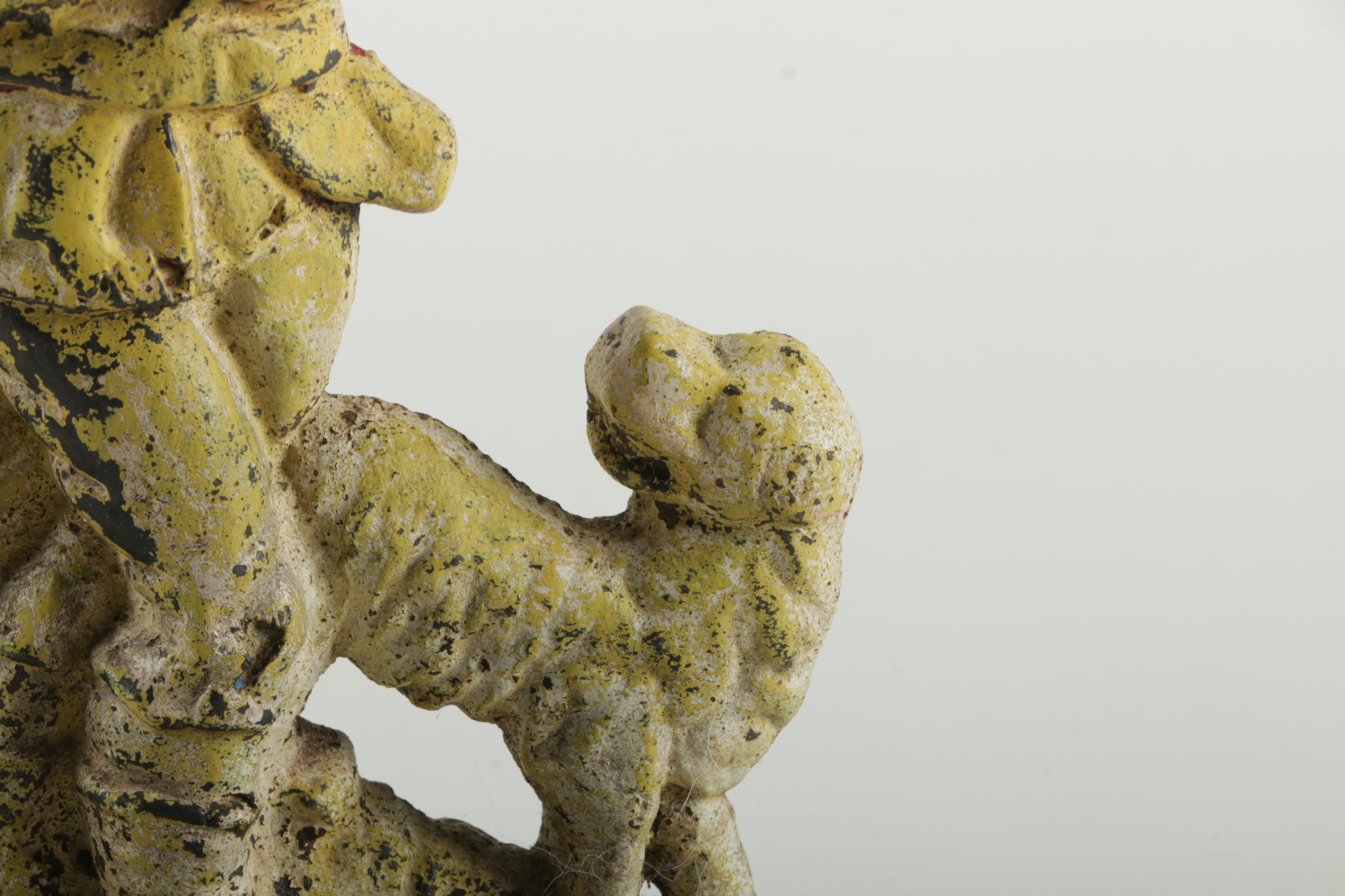 Vintage French Cast Iron Doorstop