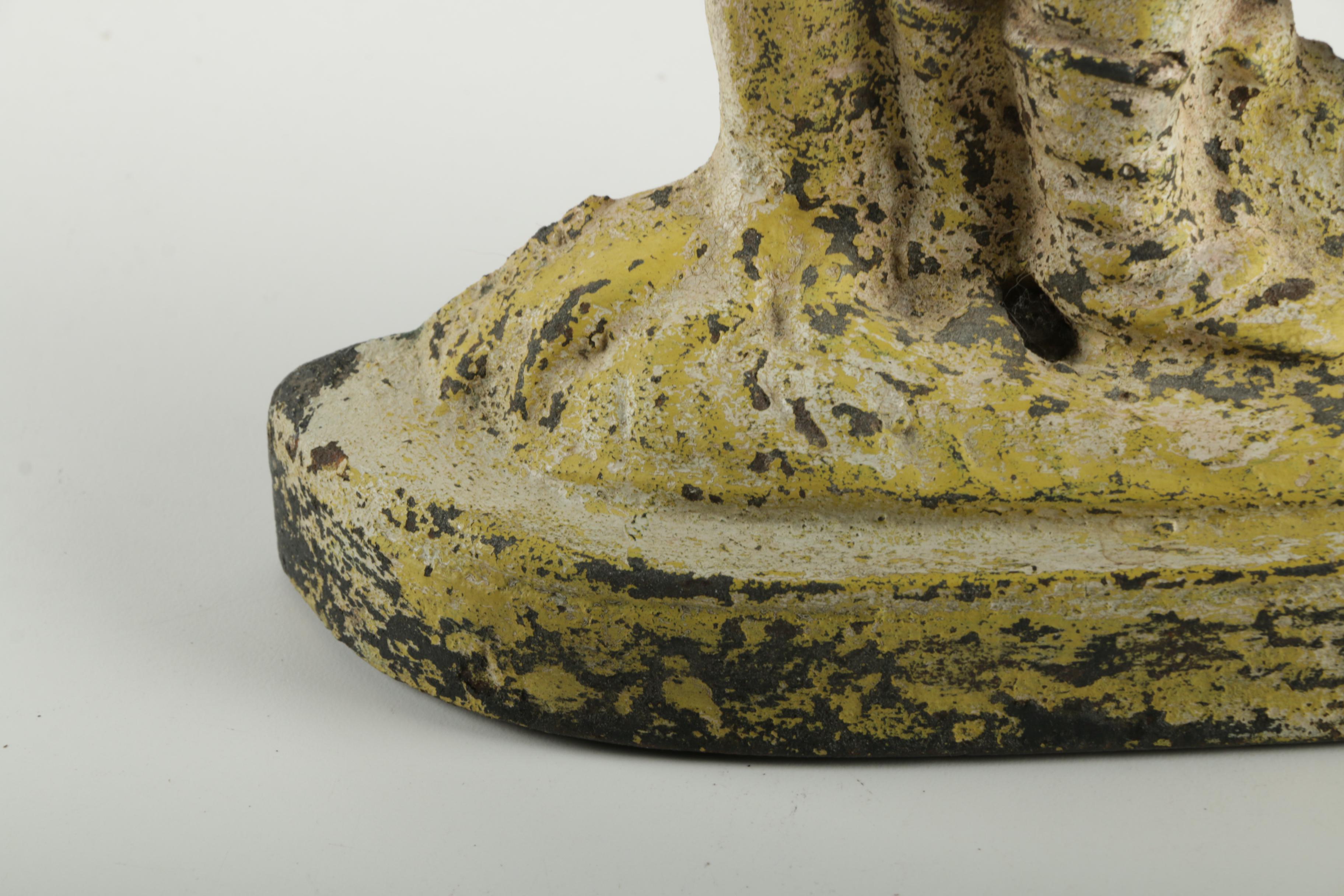 Vintage French Cast Iron Doorstop