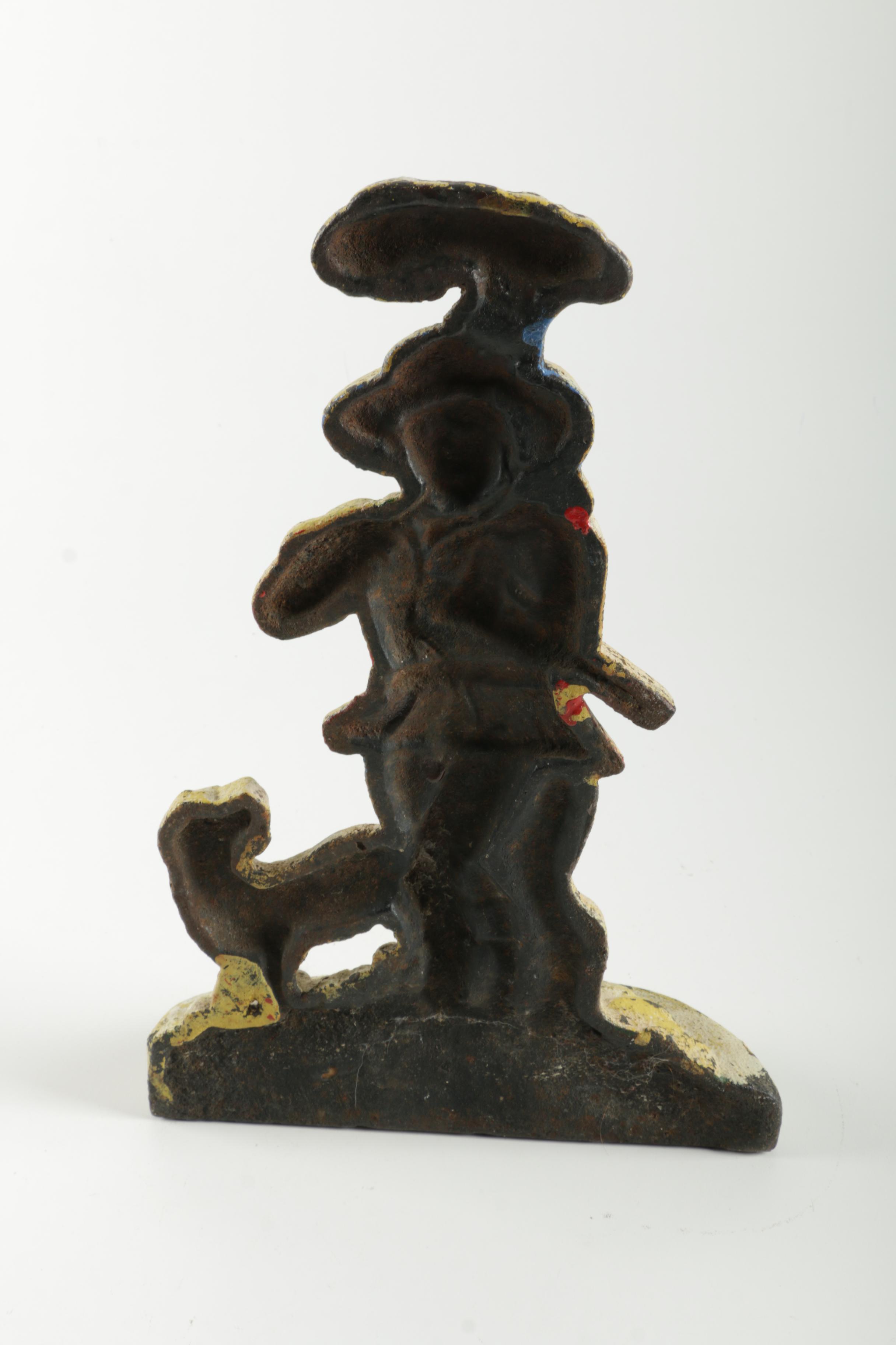 Vintage French Cast Iron Doorstop