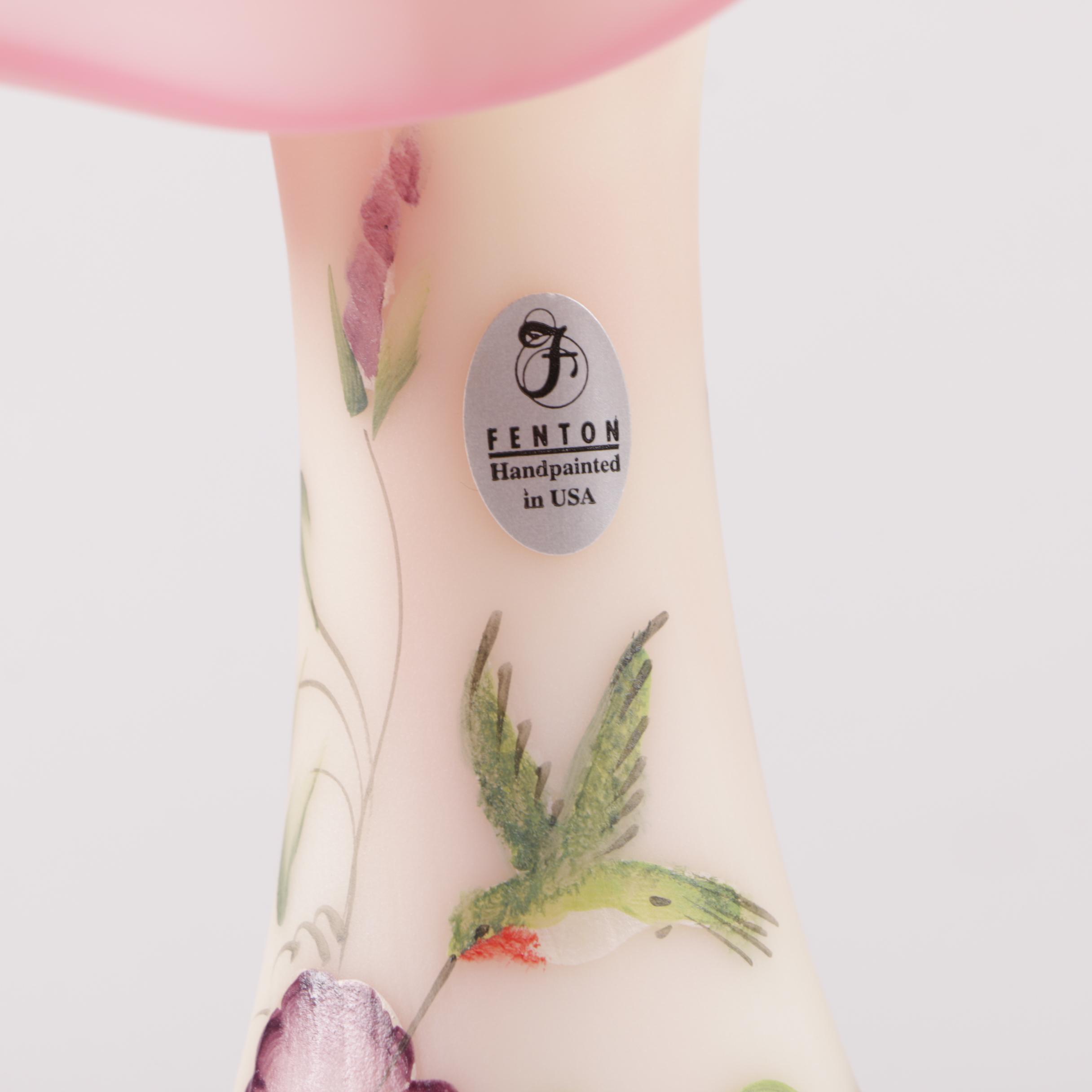 Fenton Signed Limited Edition "Jack in the Pulpit" Burmese Vase