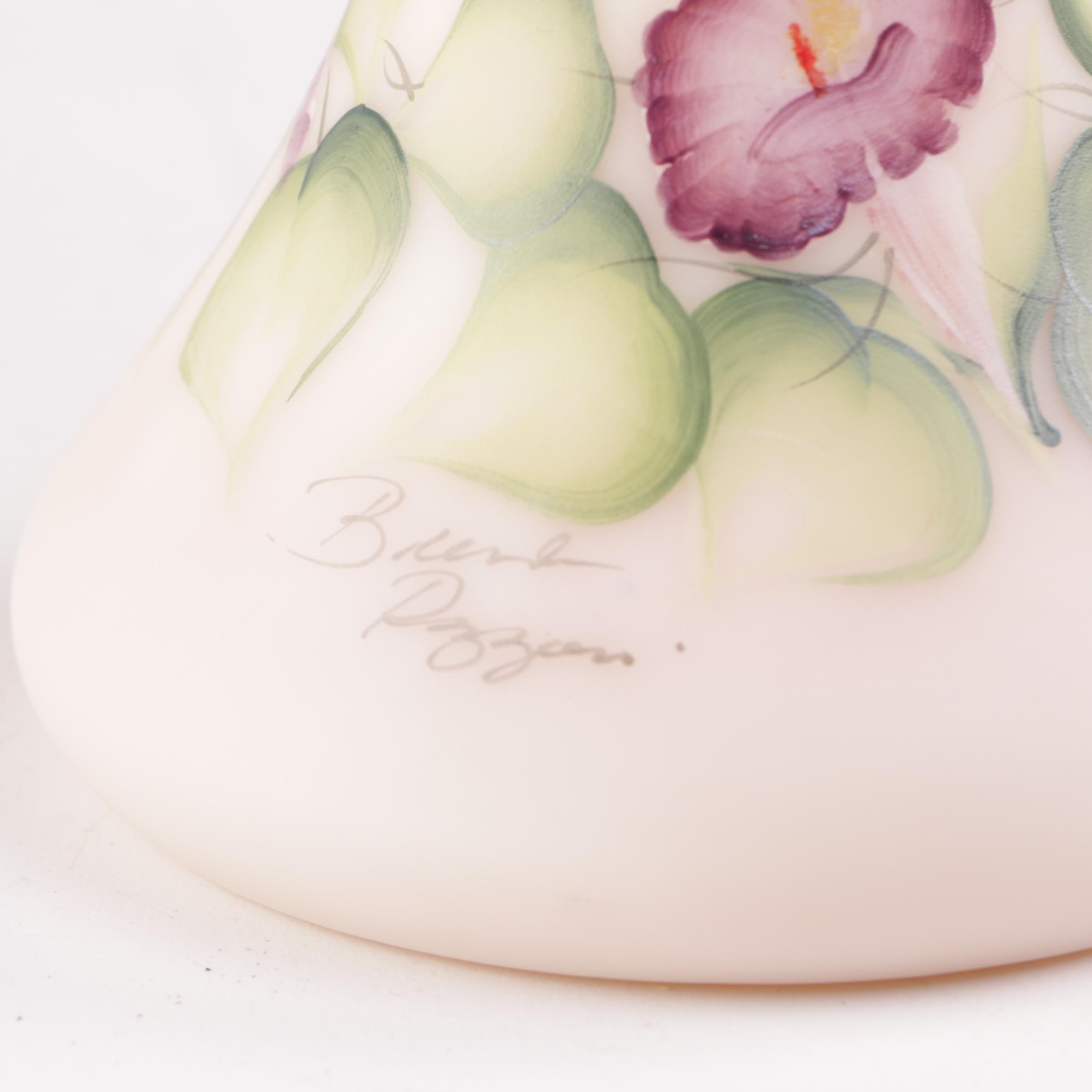 Fenton Signed Limited Edition "Jack in the Pulpit" Burmese Vase