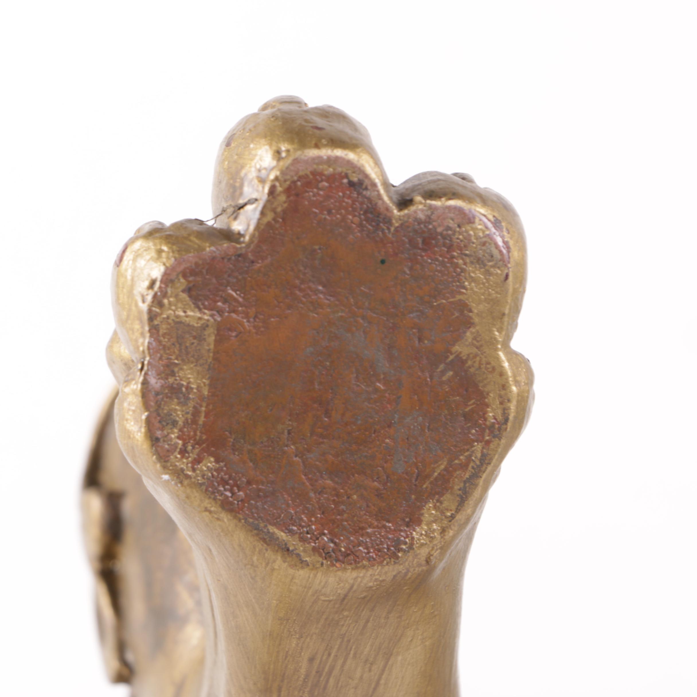 Pair of Gilt Wood Lion Paw Plant Stands