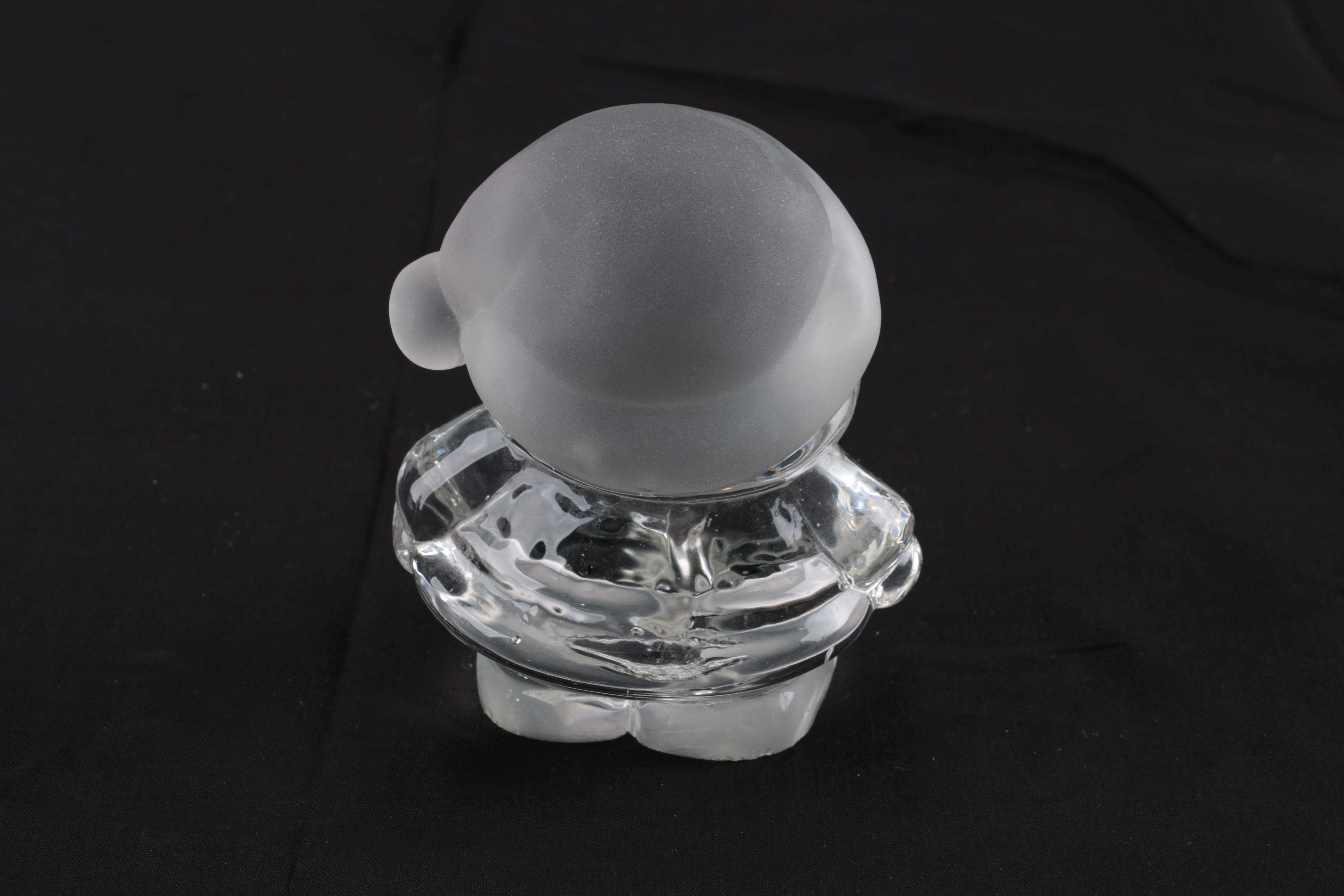 Pair of Crystal Christmas Figurines