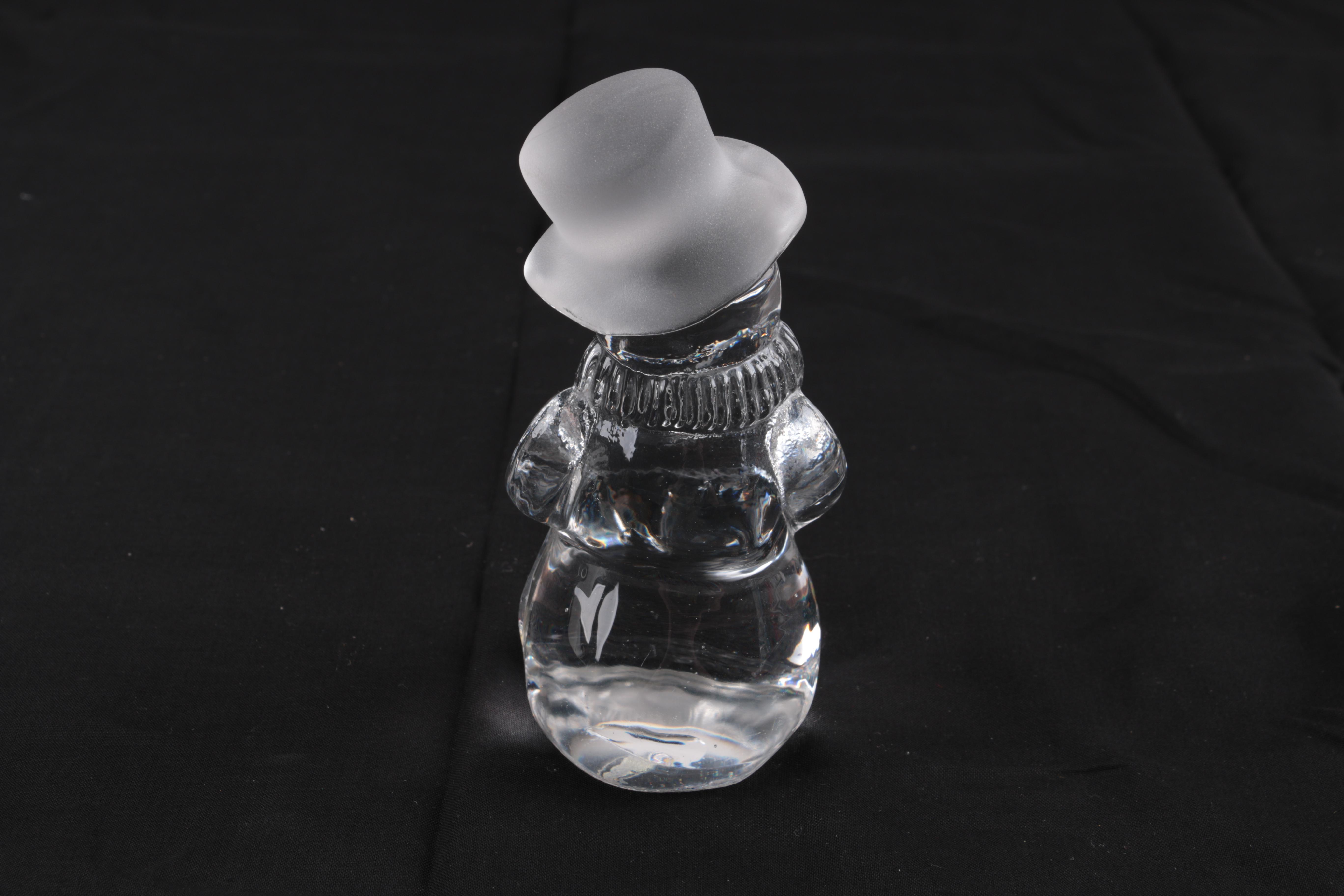 Pair of Crystal Christmas Figurines