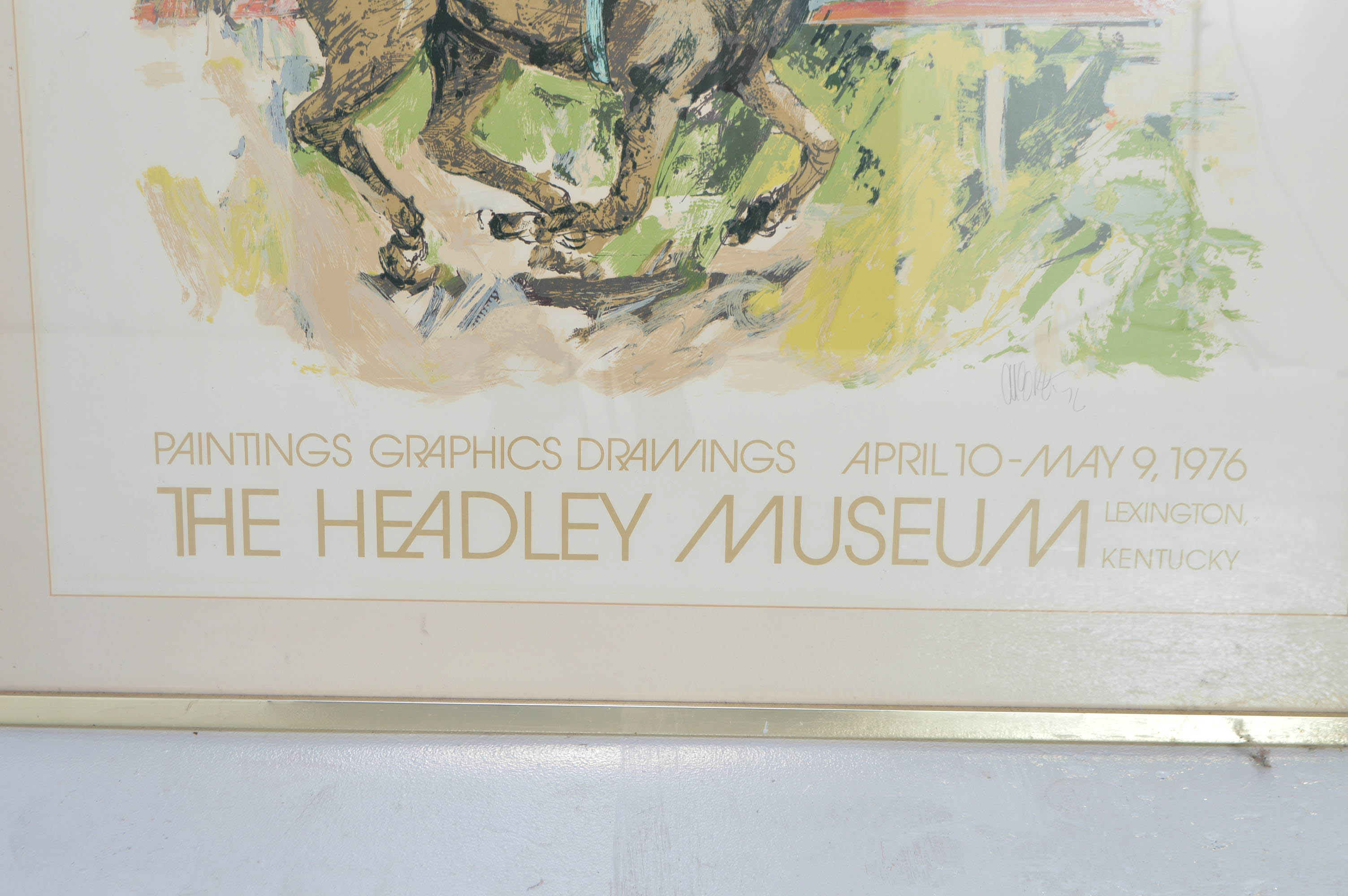 Wayland Moore Signed Serigraph "Horse Race"