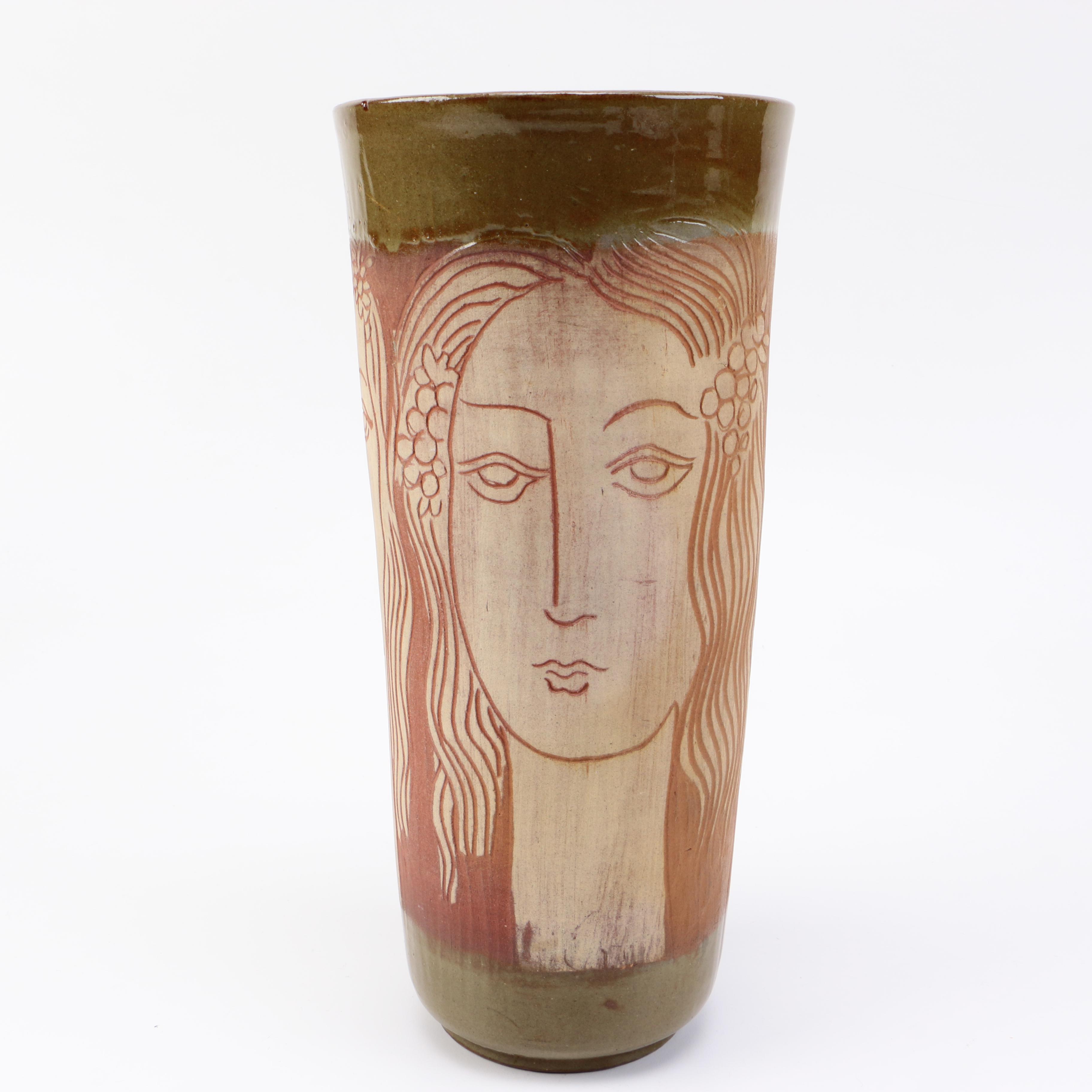 Hand Thrown Stoneware Art Vase