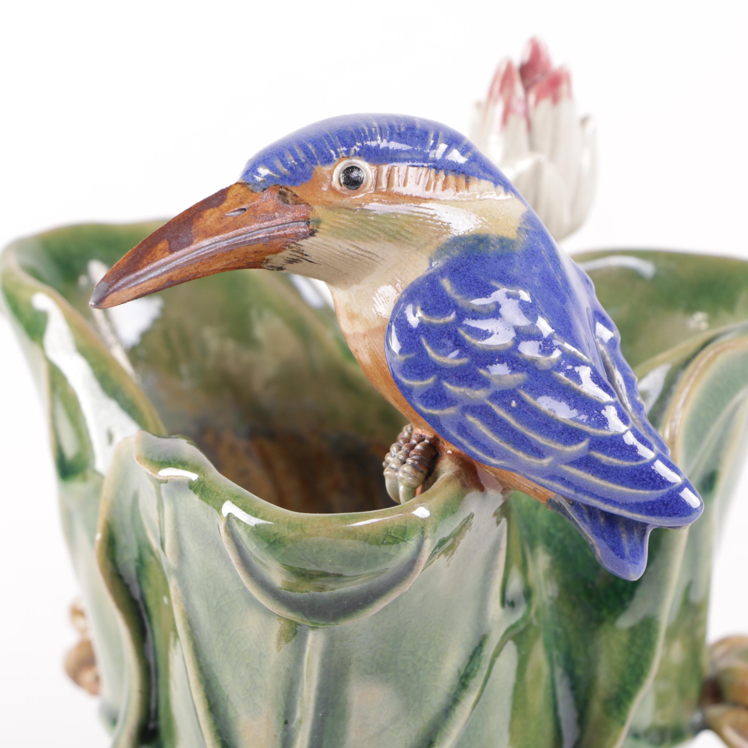 Appliquéd Chinese Ceramic Vase