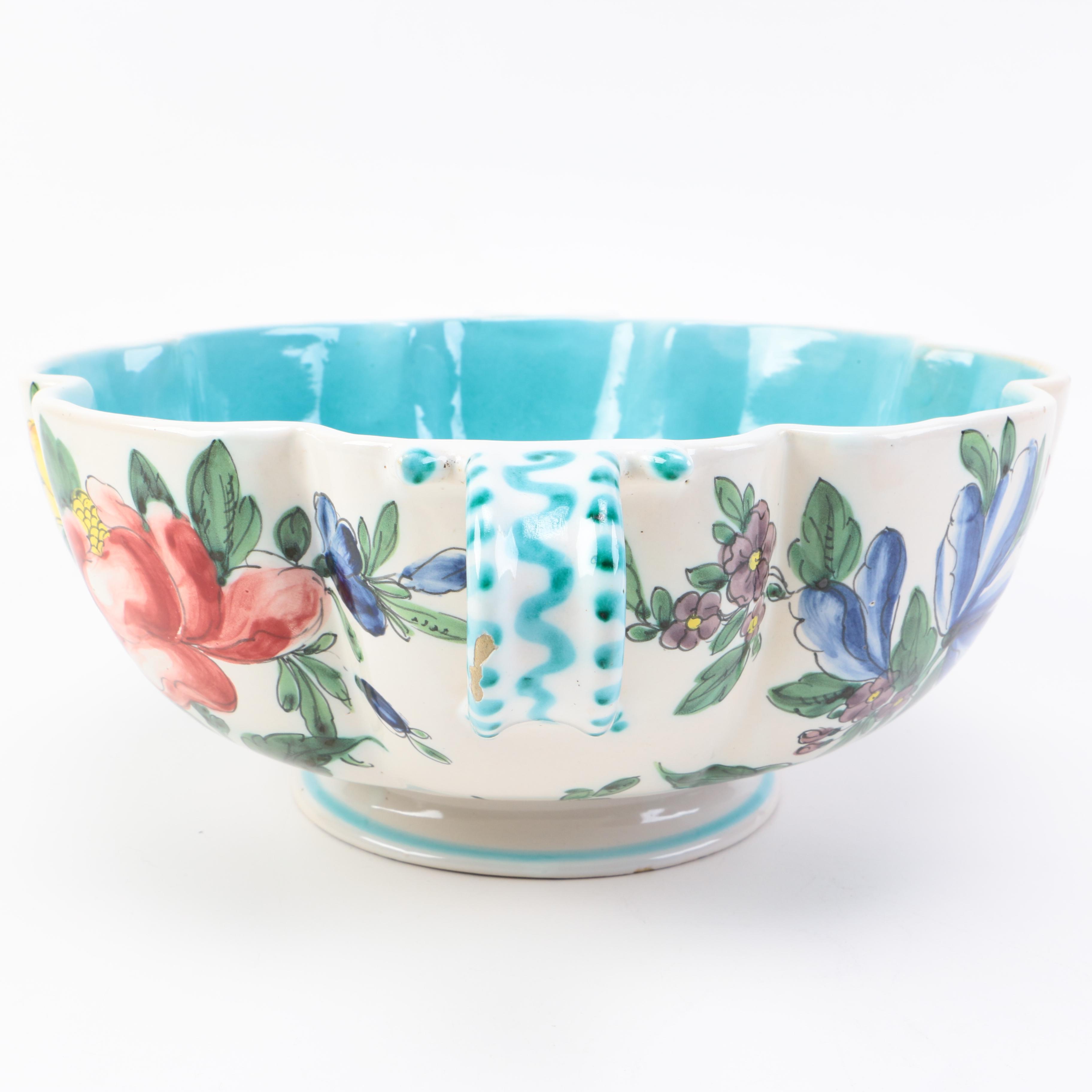 Hand-Painted Ceramic Bowl Made in Italy