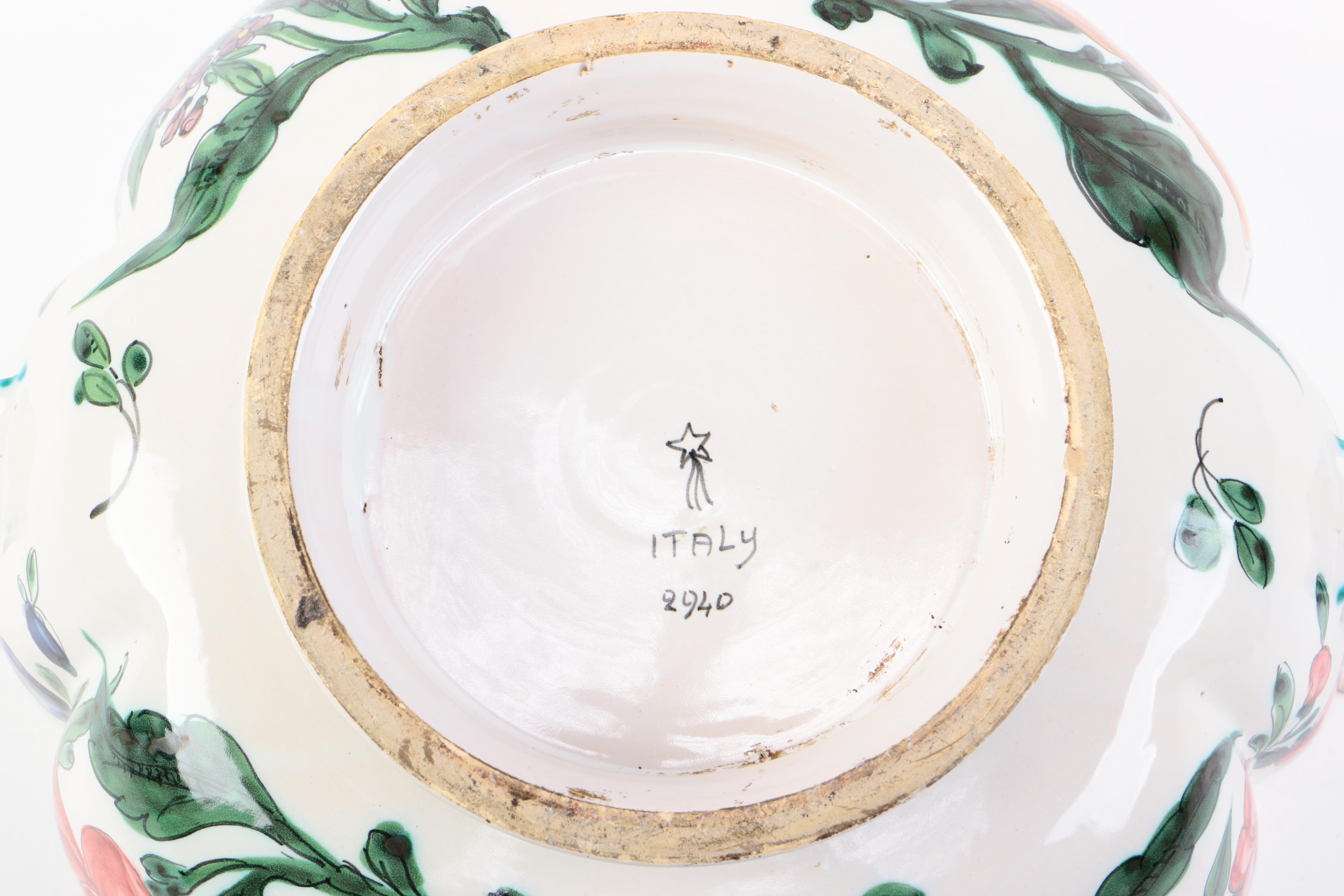 Hand-Painted Ceramic Bowl Made in Italy