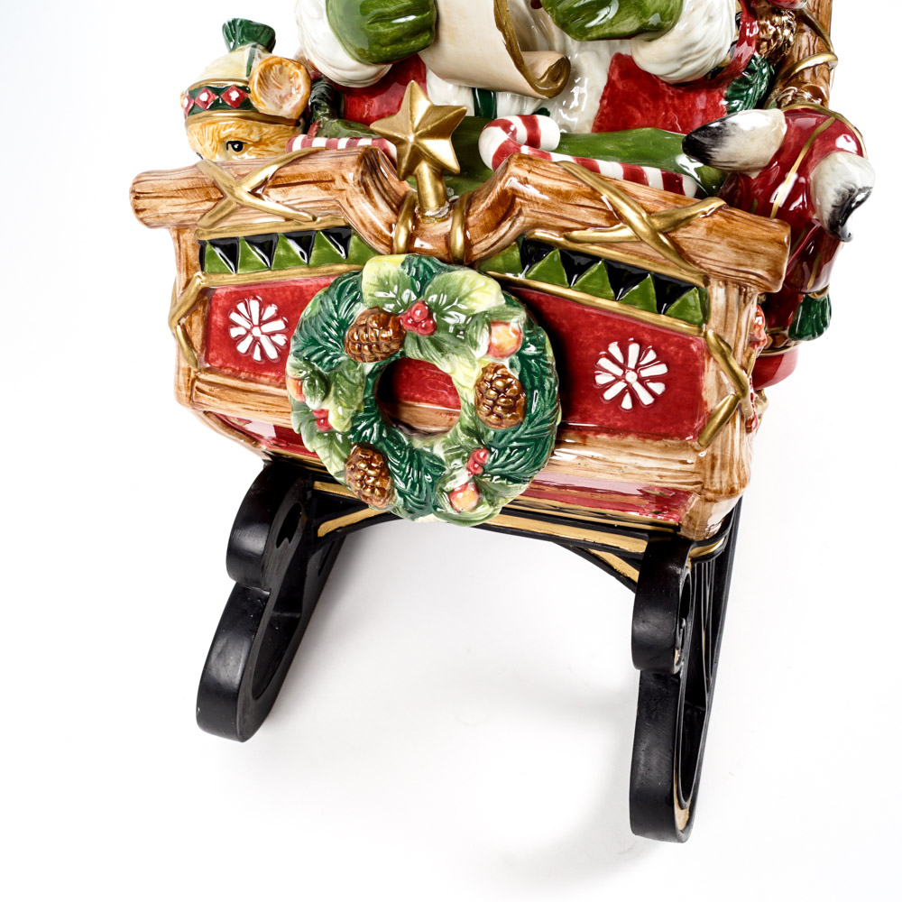 Fitz and Floyd Santa's Sleigh Cookie Jar