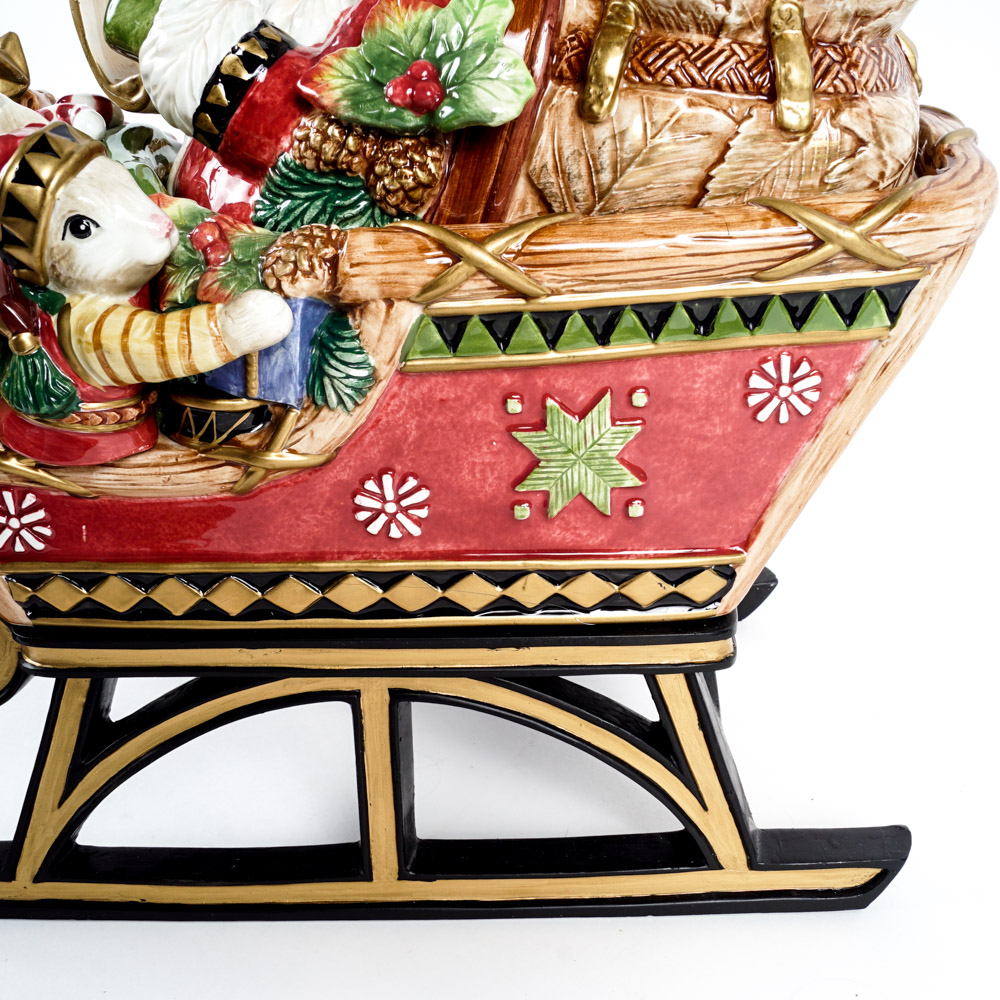 Fitz and Floyd Santa's Sleigh Cookie Jar