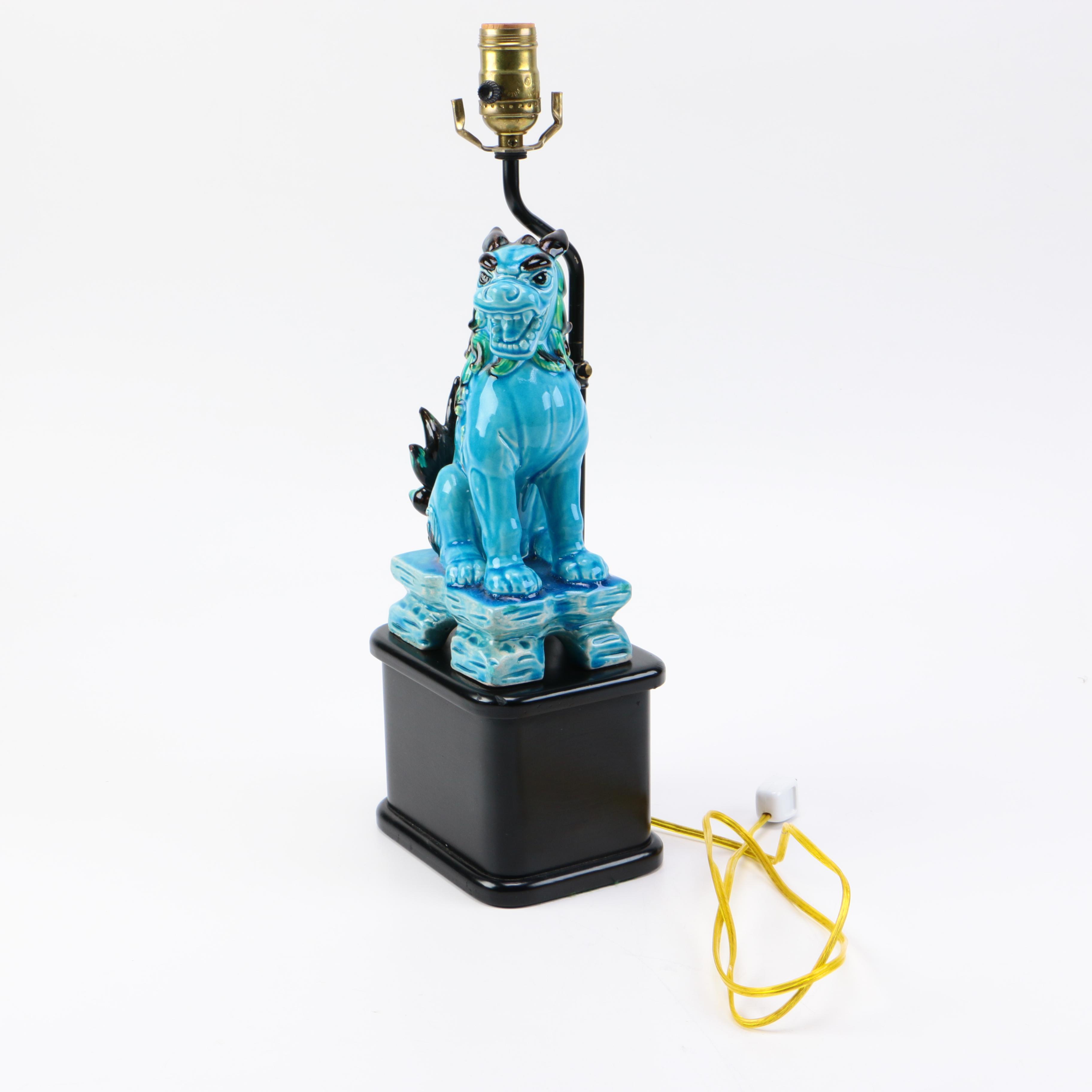 Guardian Lion Ceramic Table Lamps