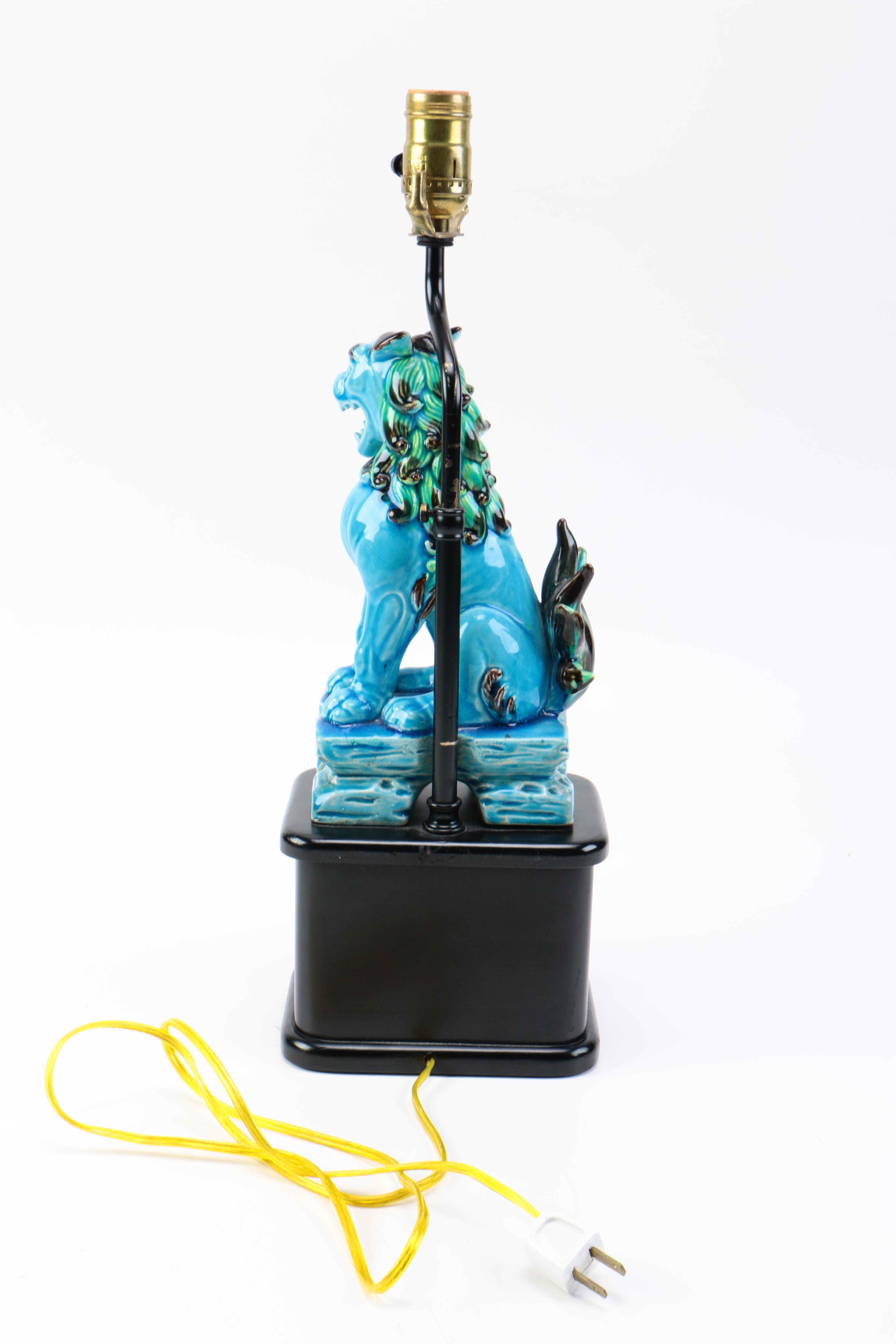 Guardian Lion Ceramic Table Lamps