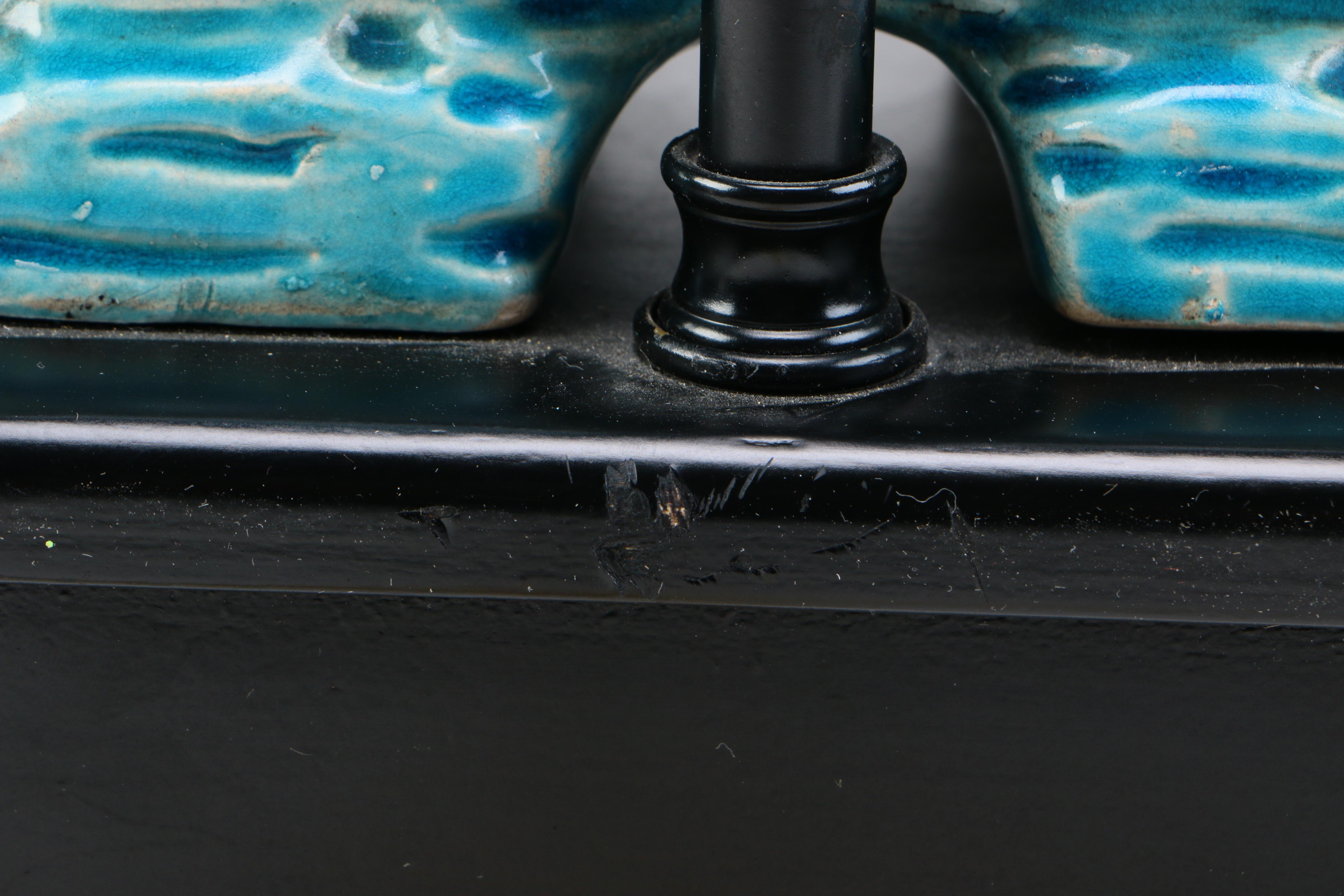 Guardian Lion Ceramic Table Lamps