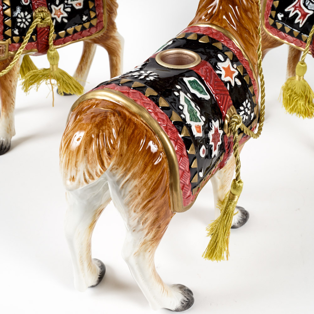 Fitz and Floyd Reindeer Taper Candle Holders