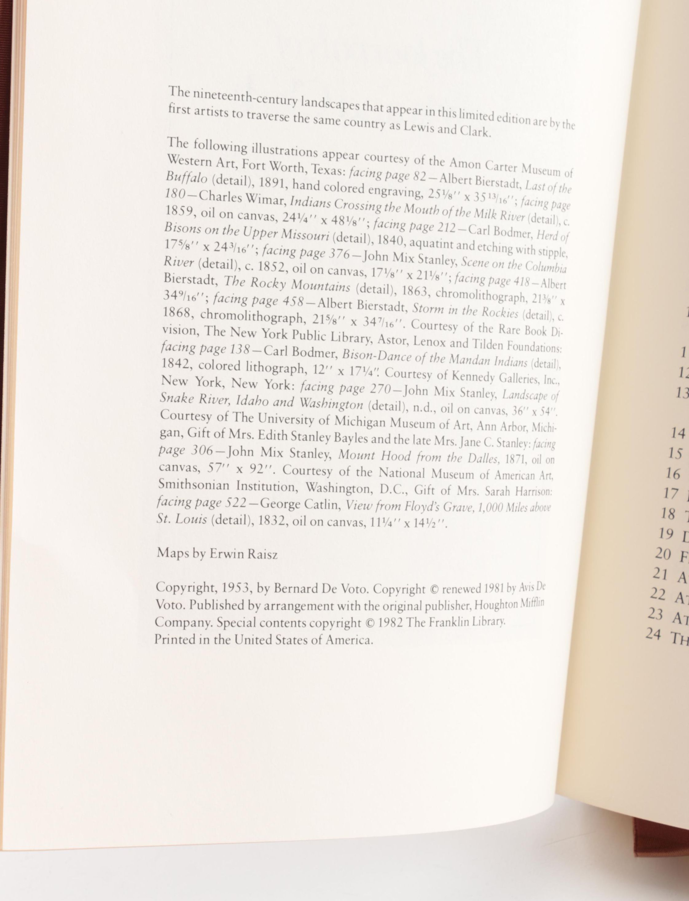 Franklin Library "Masterpieces of American Literature" Frontier Narratives