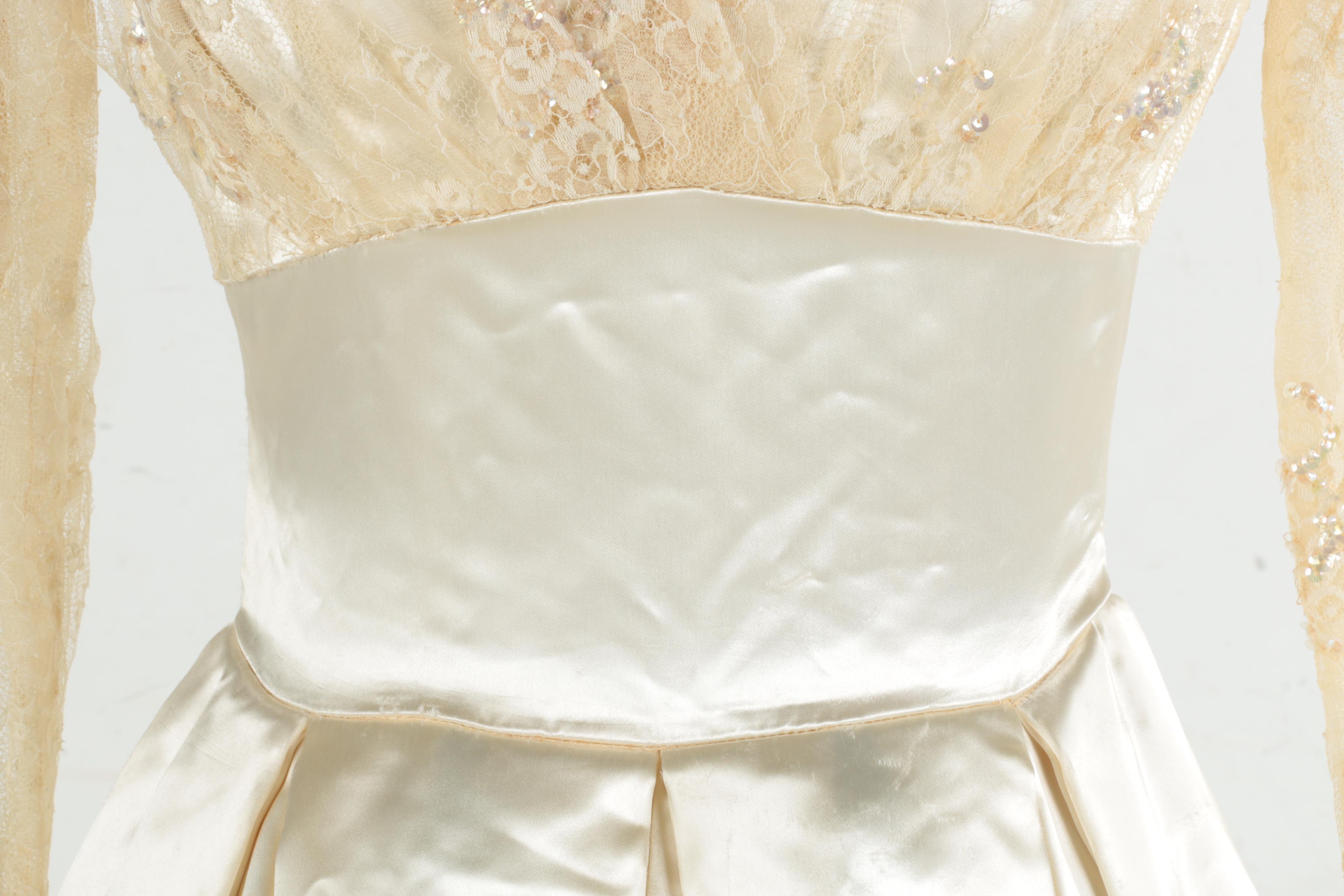 Circa 1950s Vintage Wedding Dress