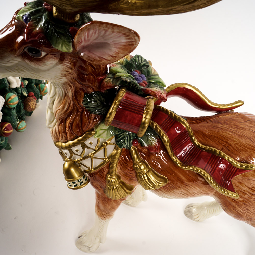 Fitz and Floyd Classics Christmas Tree and Reindeer