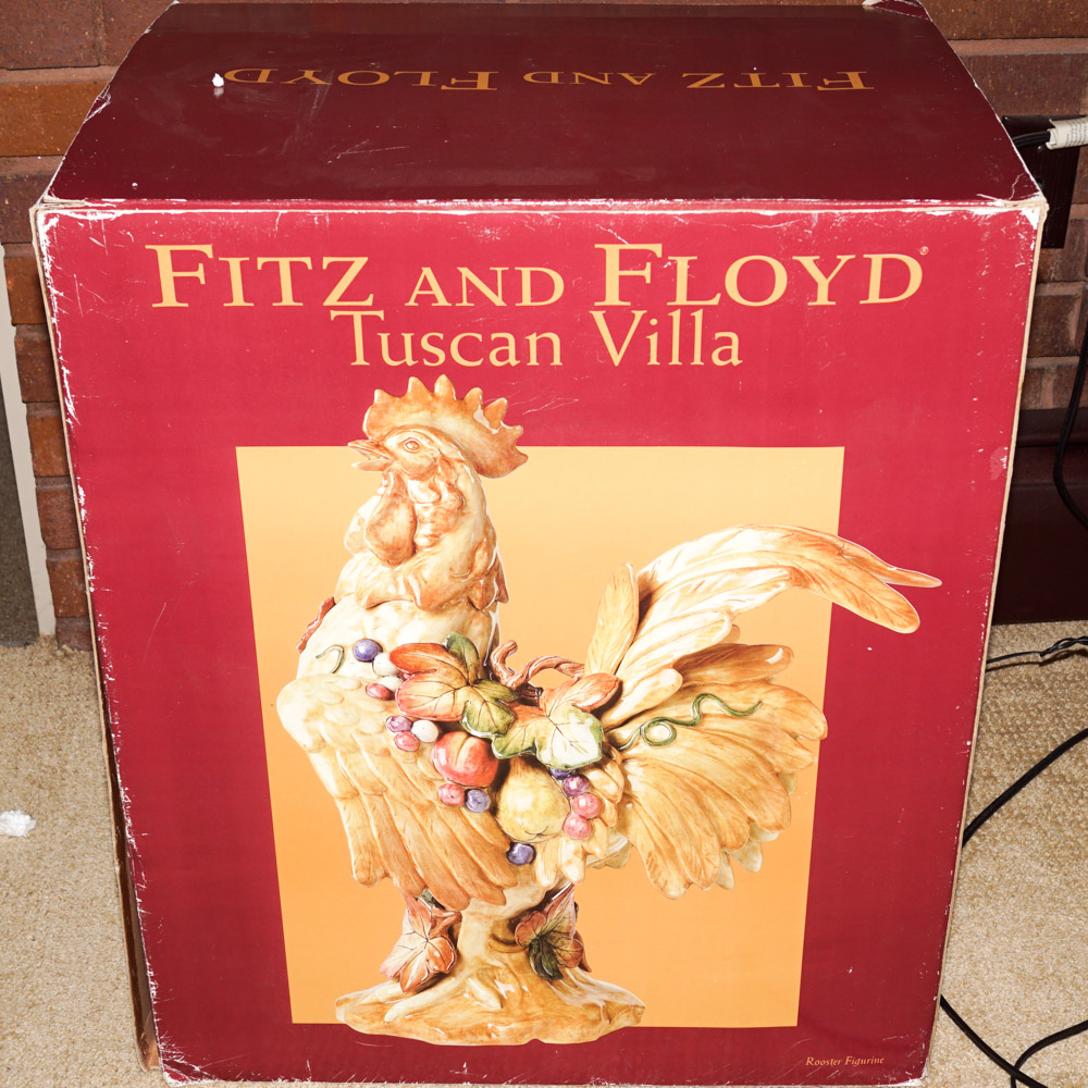 Fitz and Floyd "Tuscan Villa" Rooster Statue