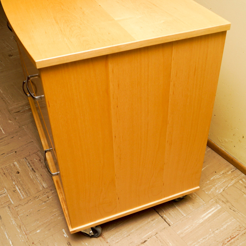 Rolling Two-Drawer File Cabinet