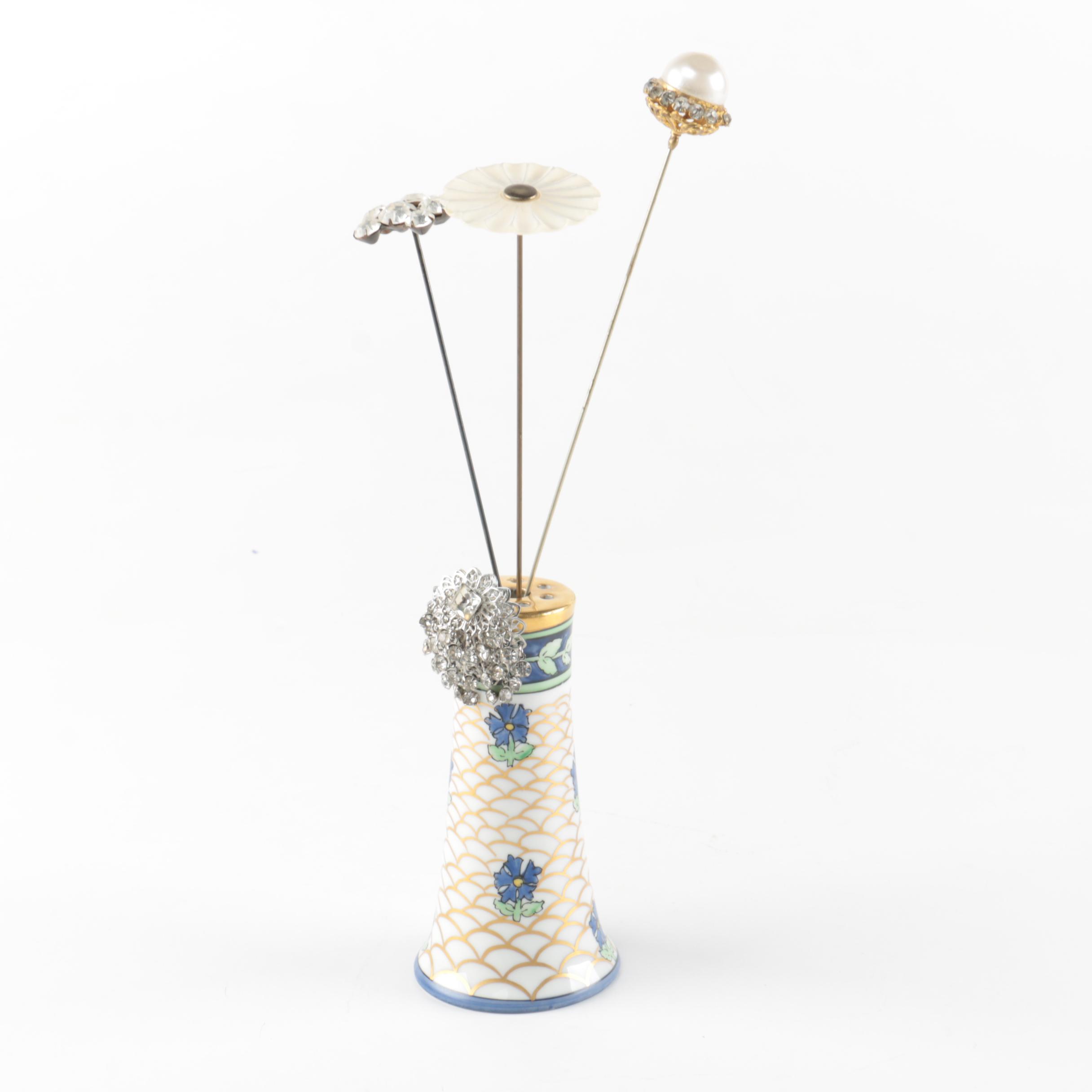 Limoges Hair Pin Holder