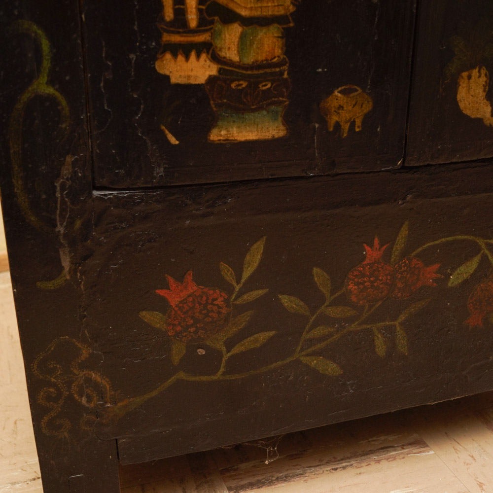 Chinese-Style Lacquered Wood Cabinet