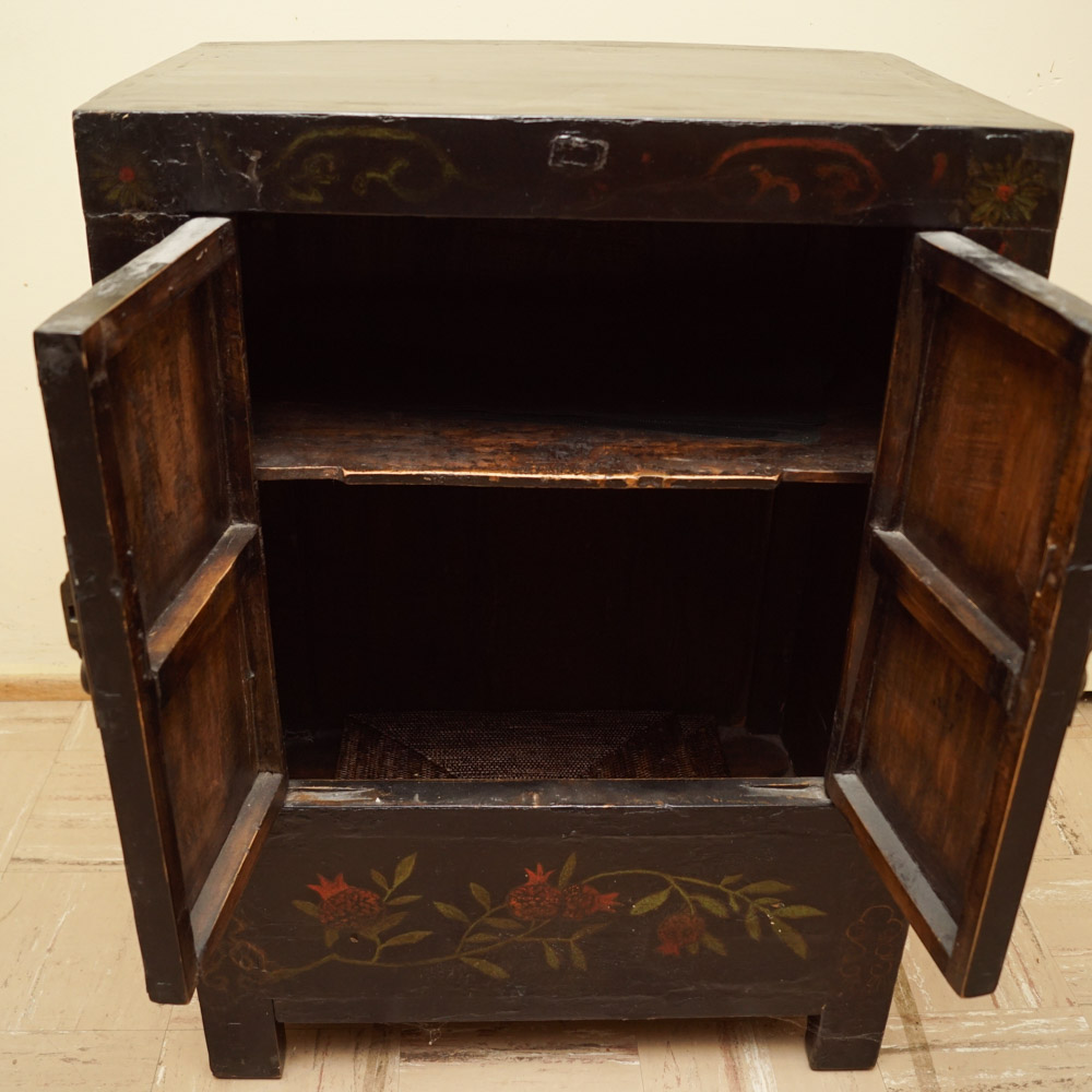 Chinese-Style Lacquered Wood Cabinet