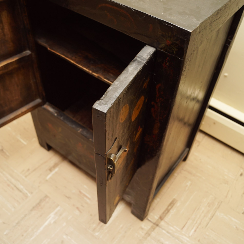 Chinese-Style Lacquered Wood Cabinet