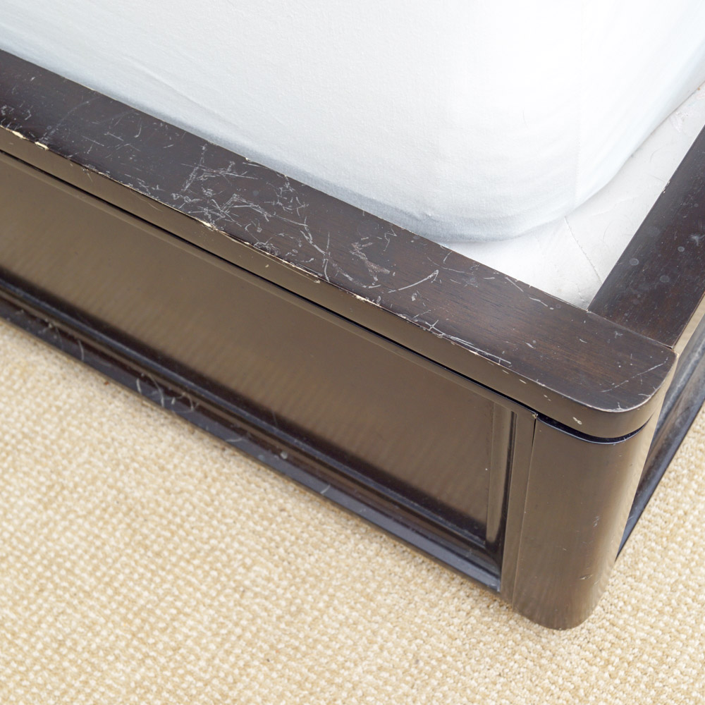 Contemporary King Size Bed Frame and Nightstand Set by Bernhardt