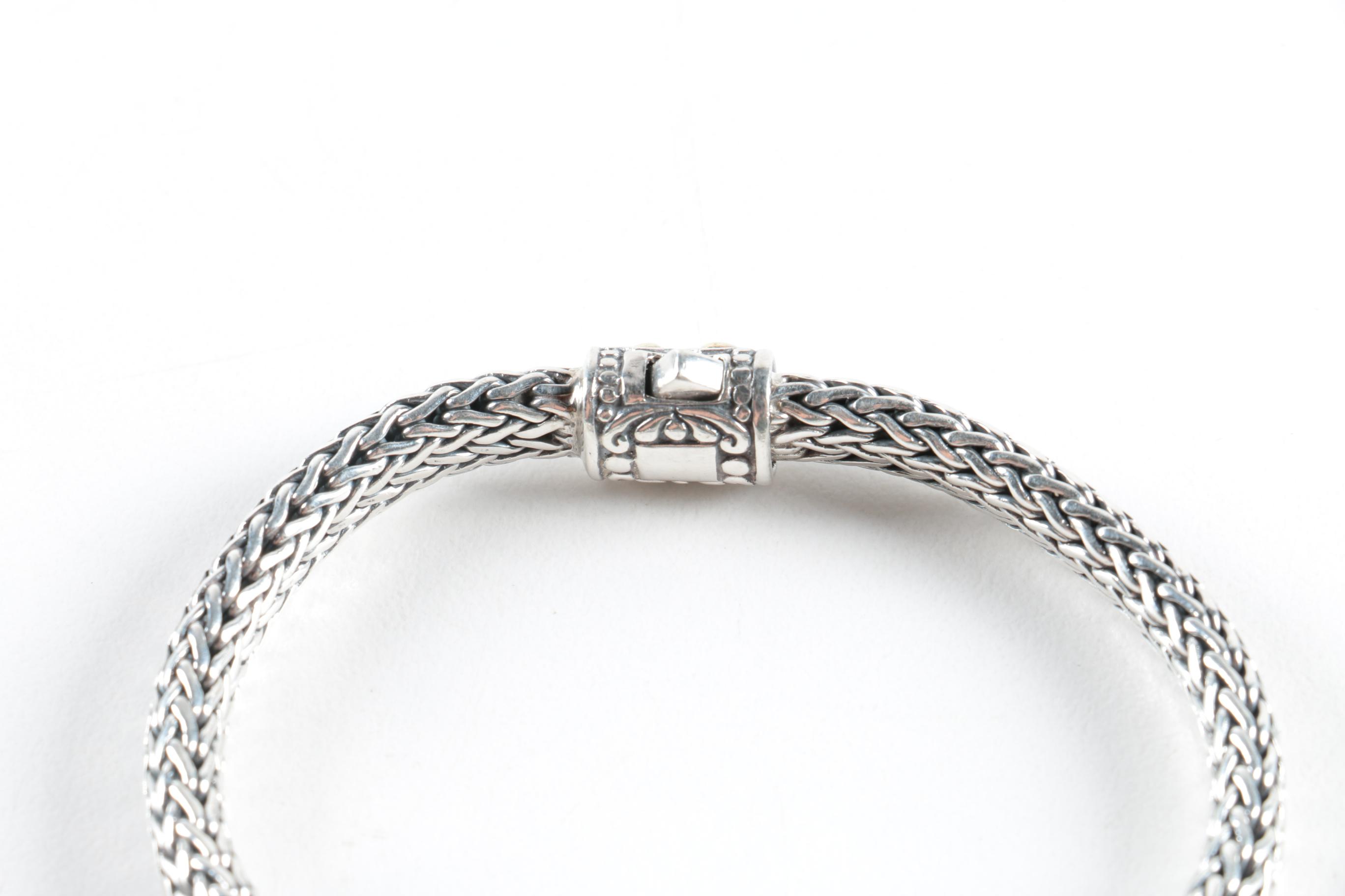 Samuel Benham Sterling Silver & 18K Gold Accented with Blue Topaz