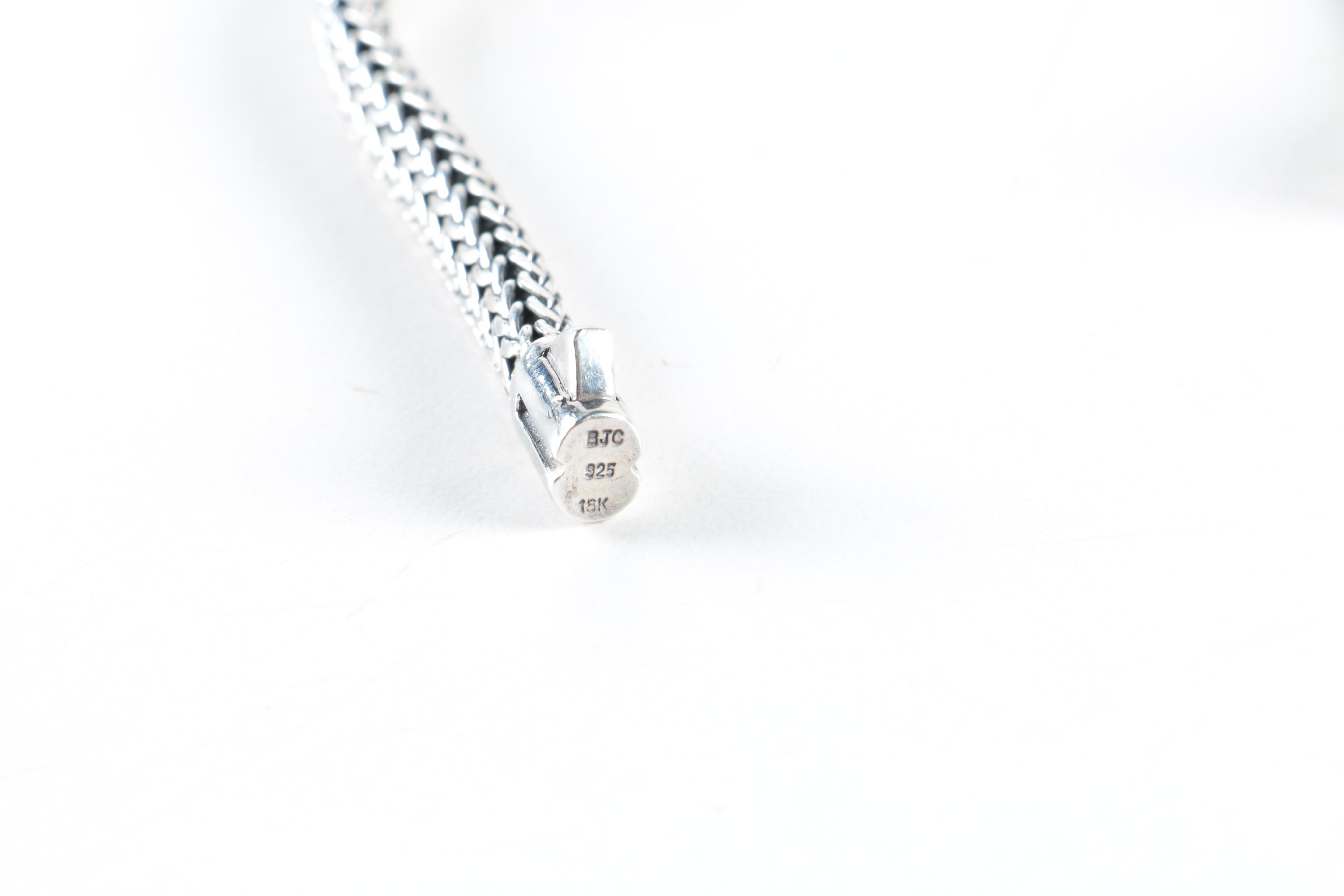 Samuel Benham Sterling Silver & 18K Gold Accented with Blue Topaz