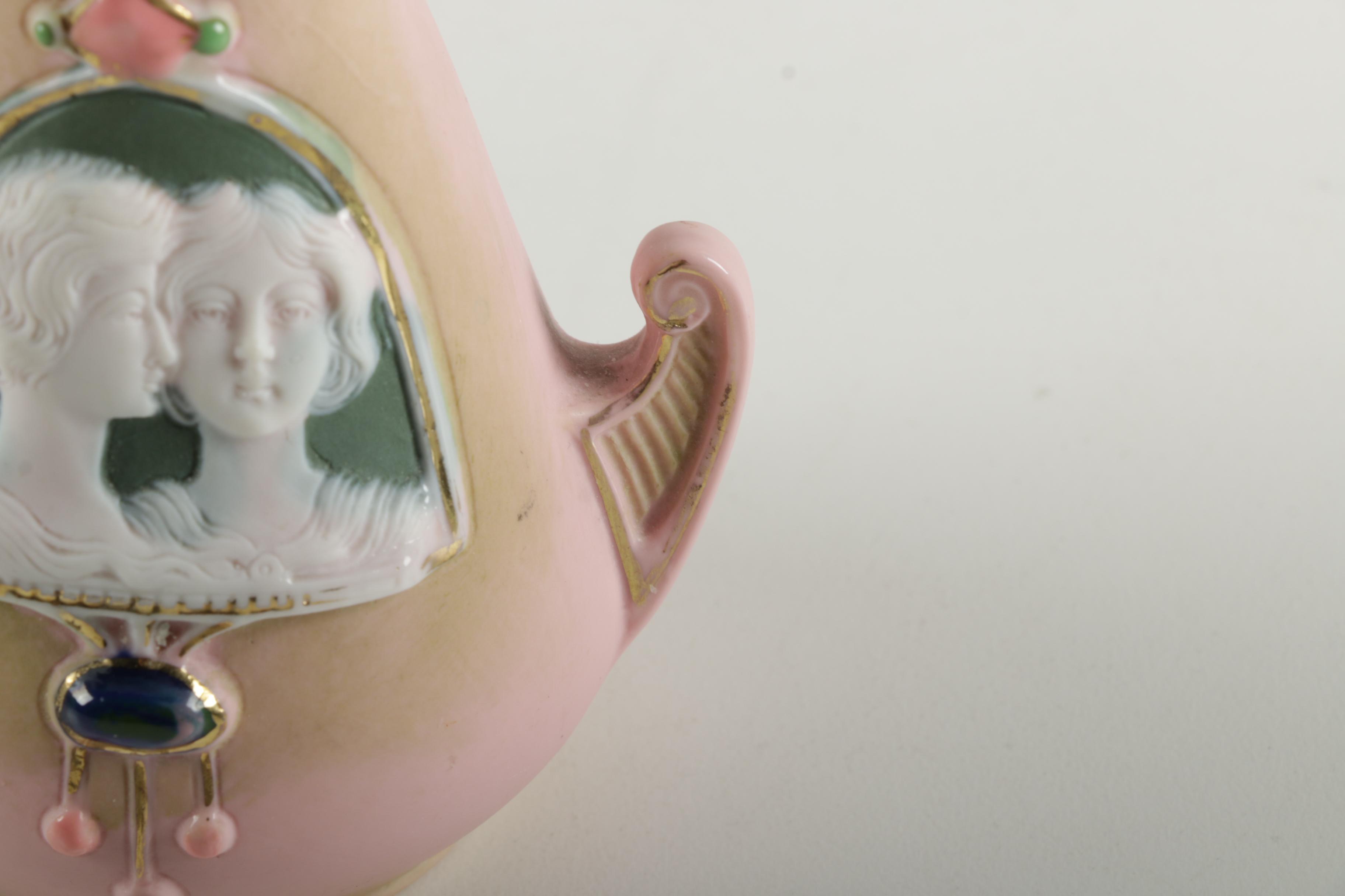 Victorian Cameo Vases