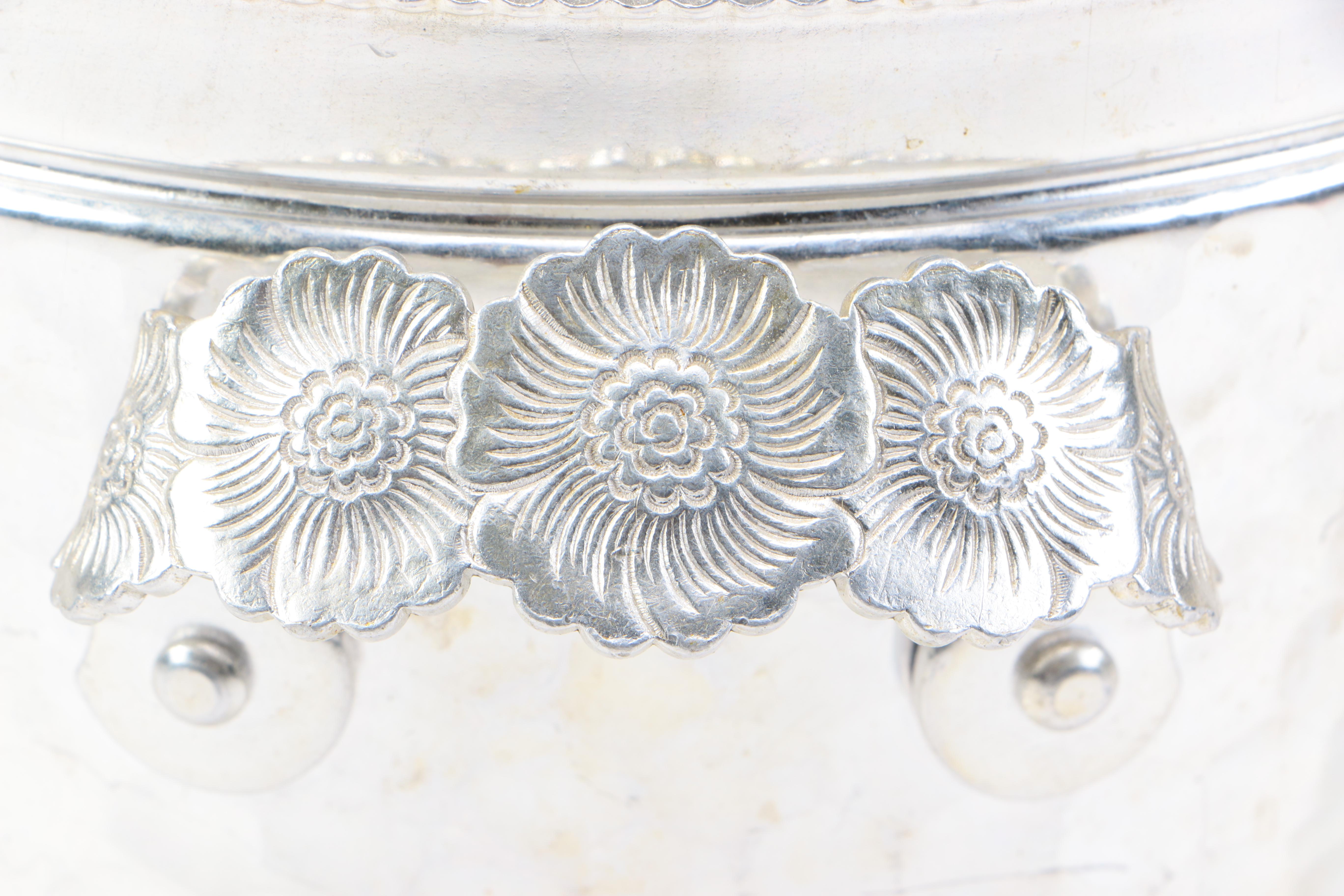 Continental Silver Co. Inc. "Wild Rose" Aluminum Ice Bucket with Tray