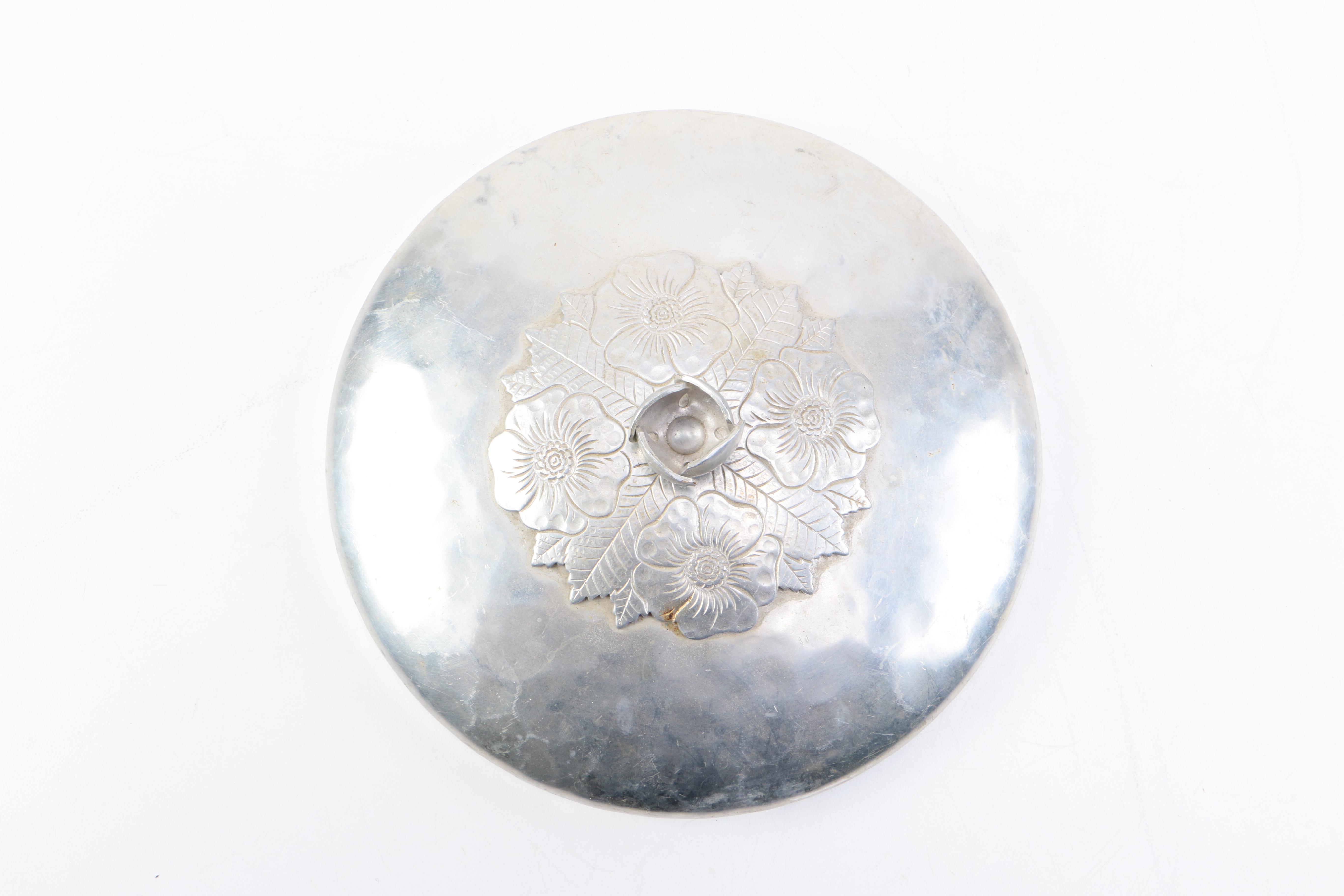 Continental Silver Co. Inc. "Wild Rose" Aluminum Ice Bucket with Tray