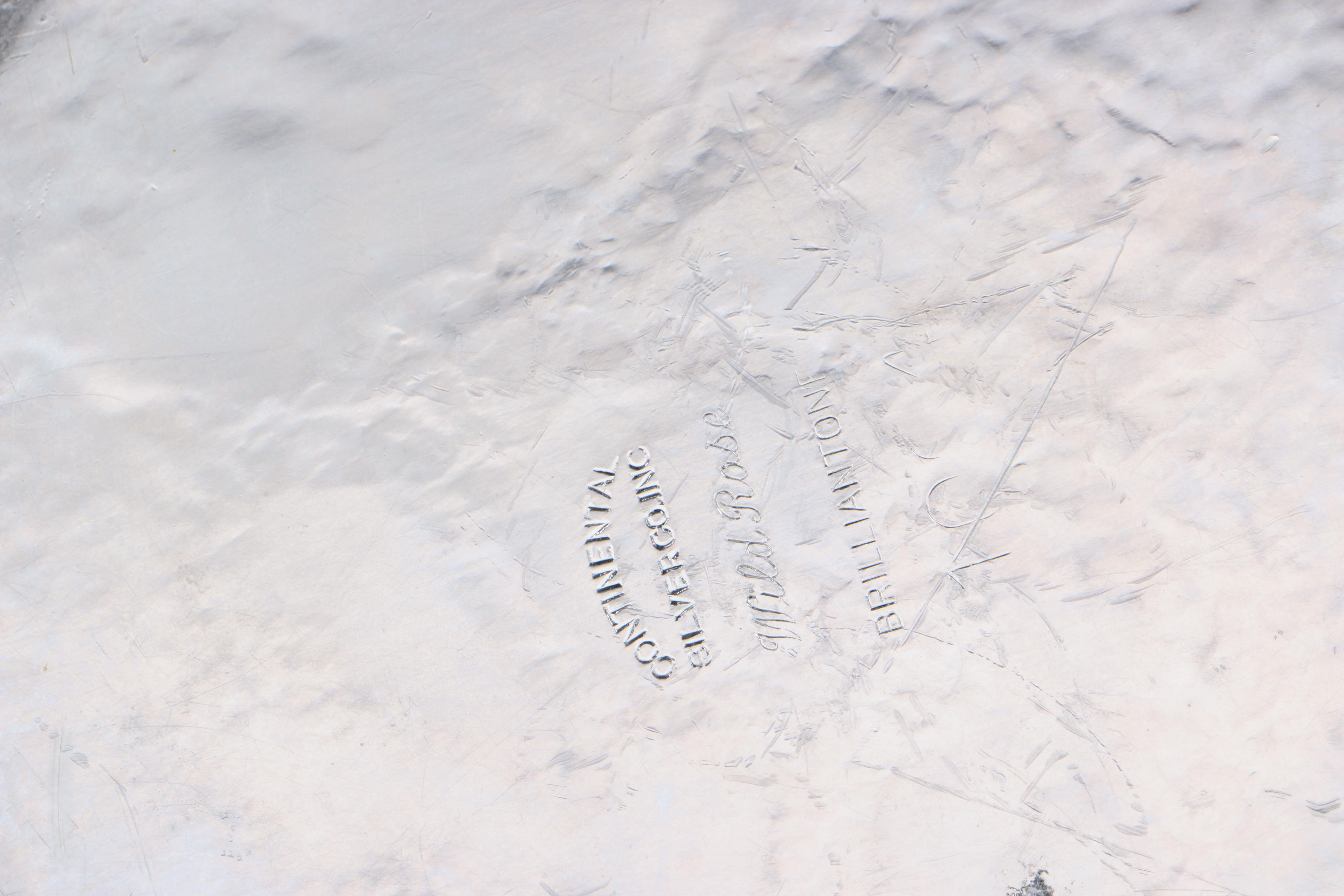 Continental Silver Co. Inc. "Wild Rose" Aluminum Ice Bucket with Tray