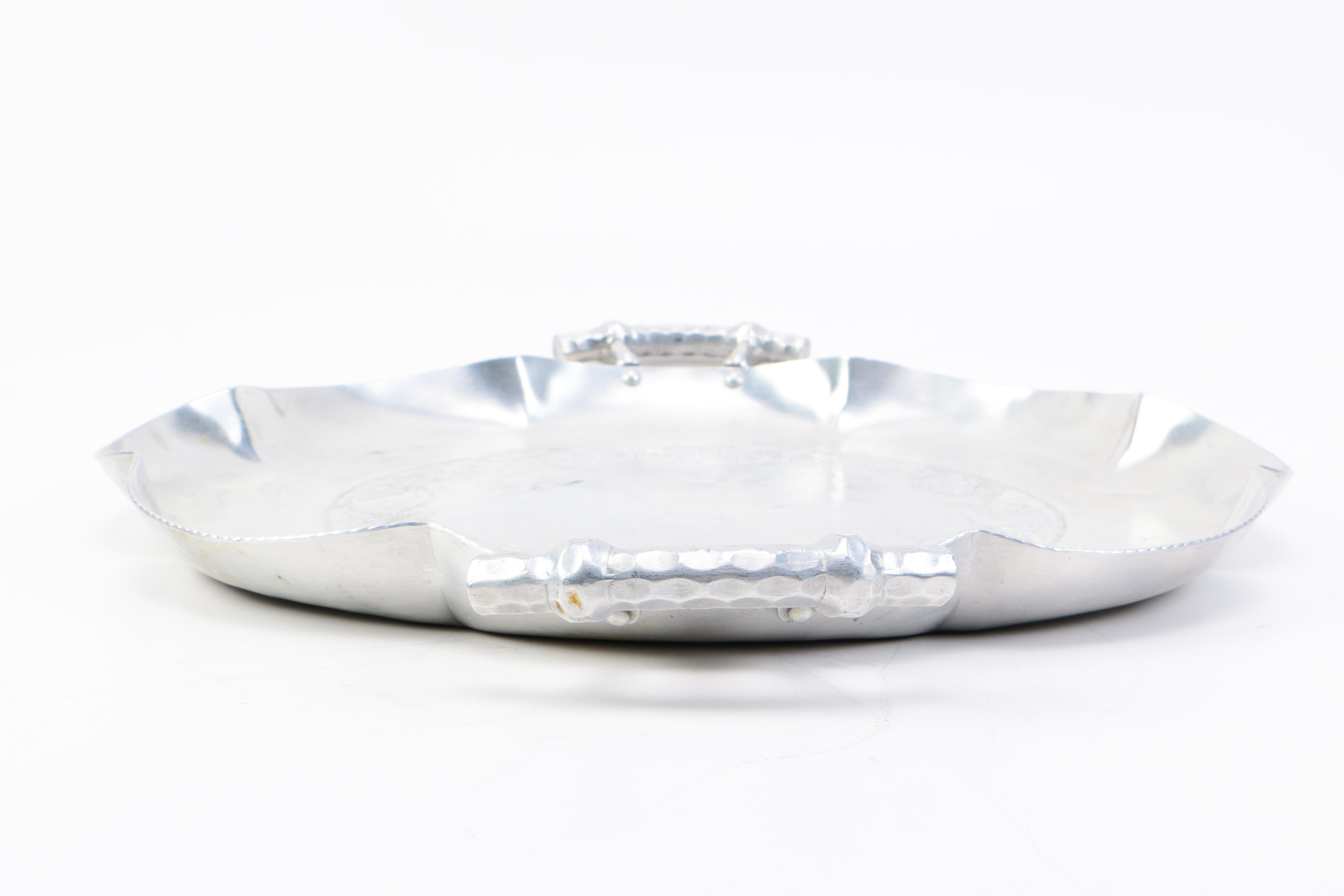 Continental Silver Co. Inc. "Wild Rose" Aluminum Ice Bucket with Tray