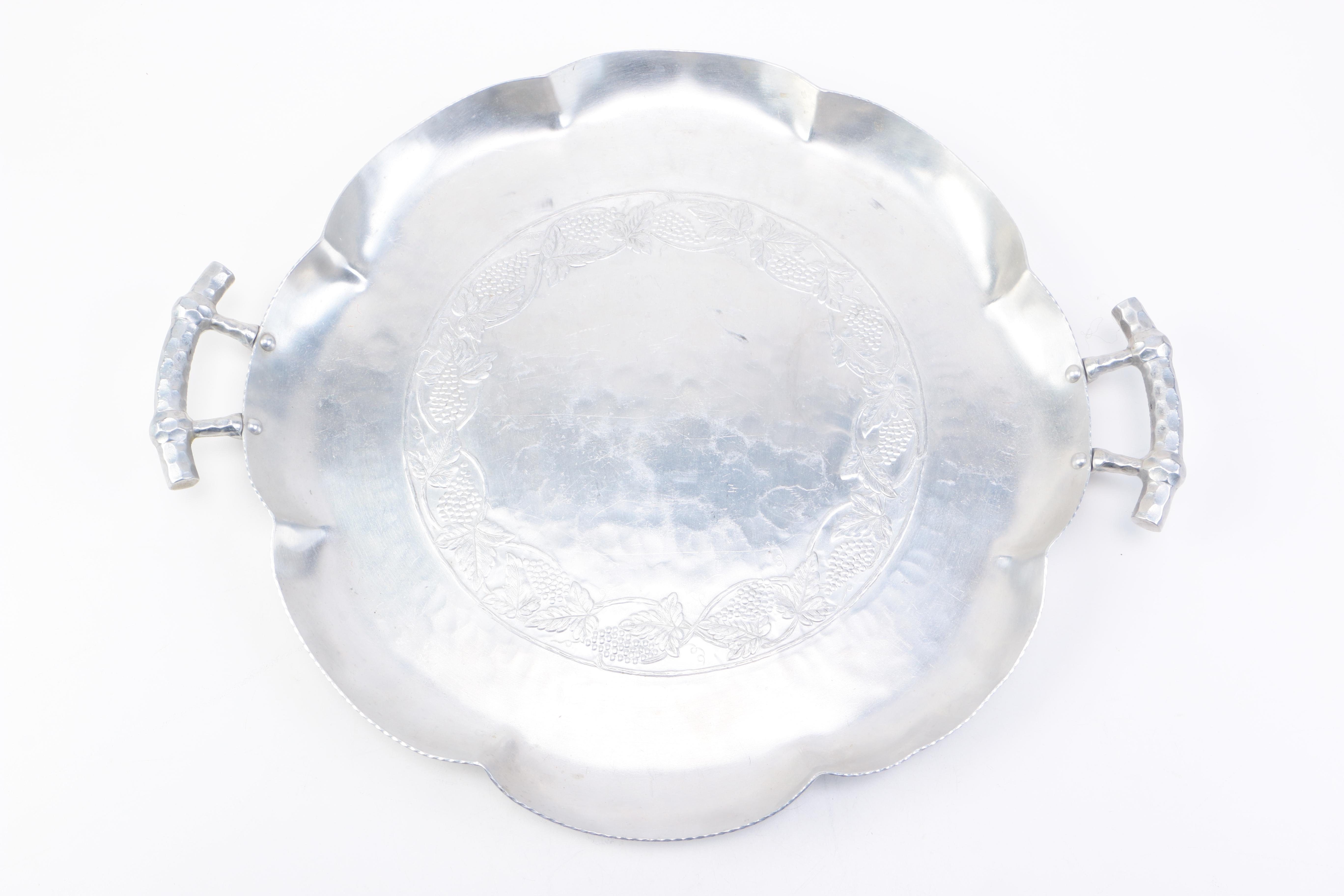 Continental Silver Co. Inc. "Wild Rose" Aluminum Ice Bucket with Tray