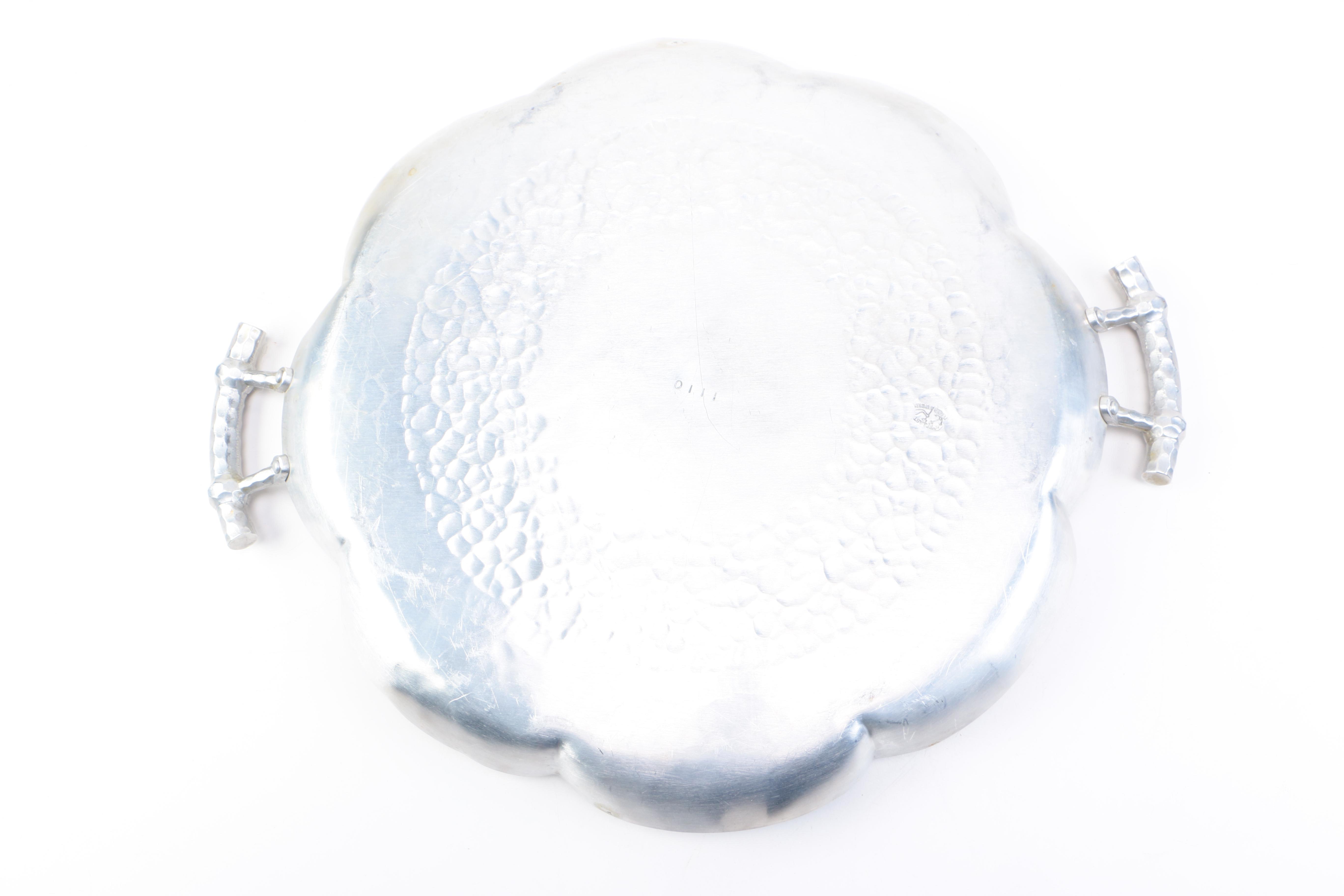 Continental Silver Co. Inc. "Wild Rose" Aluminum Ice Bucket with Tray