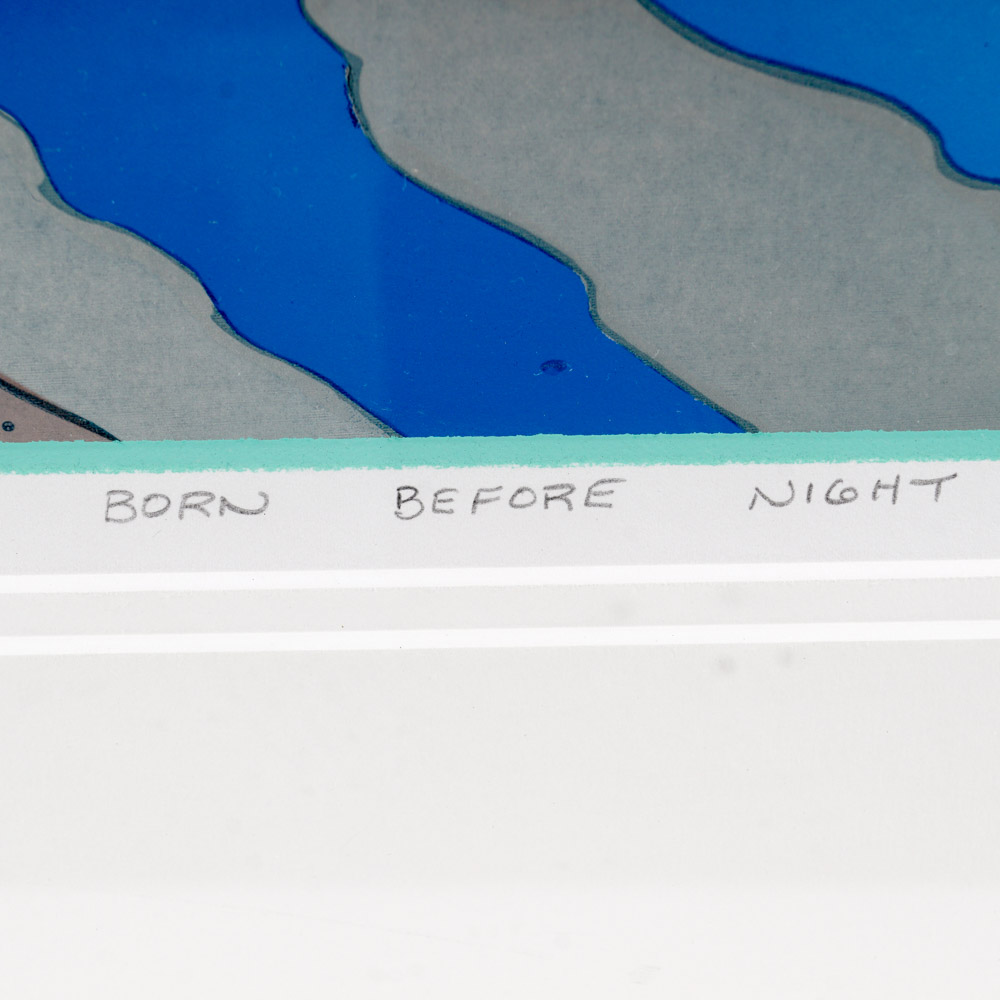 Doug West 1993 Artist's Proof Serigraph "Born Before Night"
