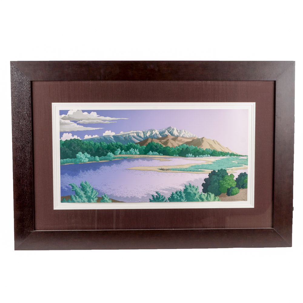 Doug West 1992 Limited Edition Serigraph "In the Flow"