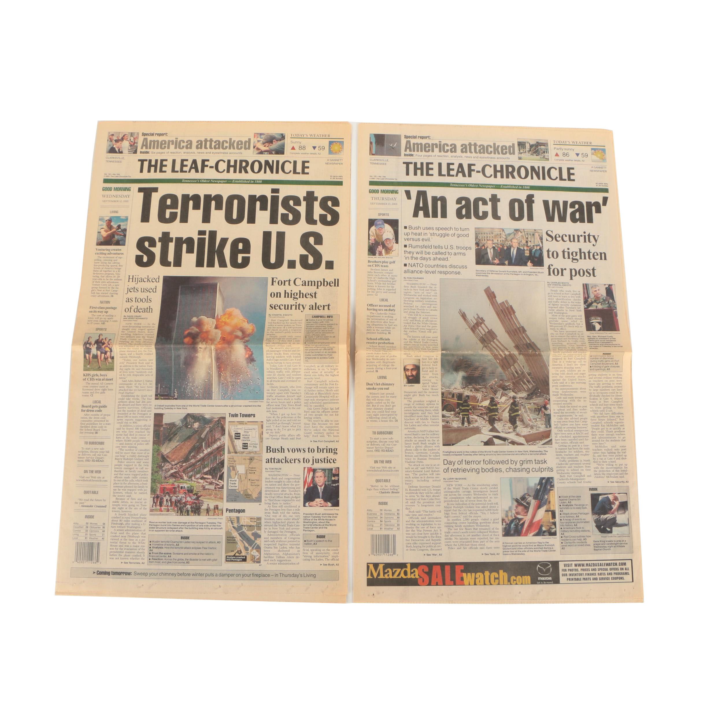 Newspapers Covering 9-11 Aftermath